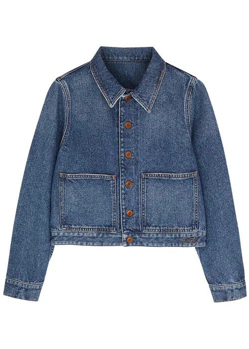 Chloe o1loc1c10425 Denim Jacket in Dusky Blue Size M / US 6-8 / IT 42-44 - 1 Thumbnail