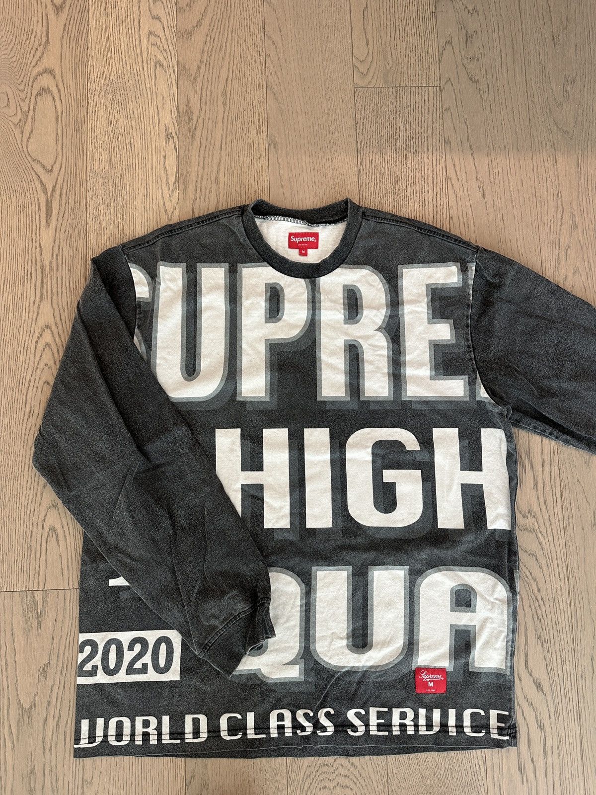 Supreme Supreme High Quality Service L/S Tee – Washed Black (SS20) Size US M / EU 48-50 / 2 - 2 Thumbnail