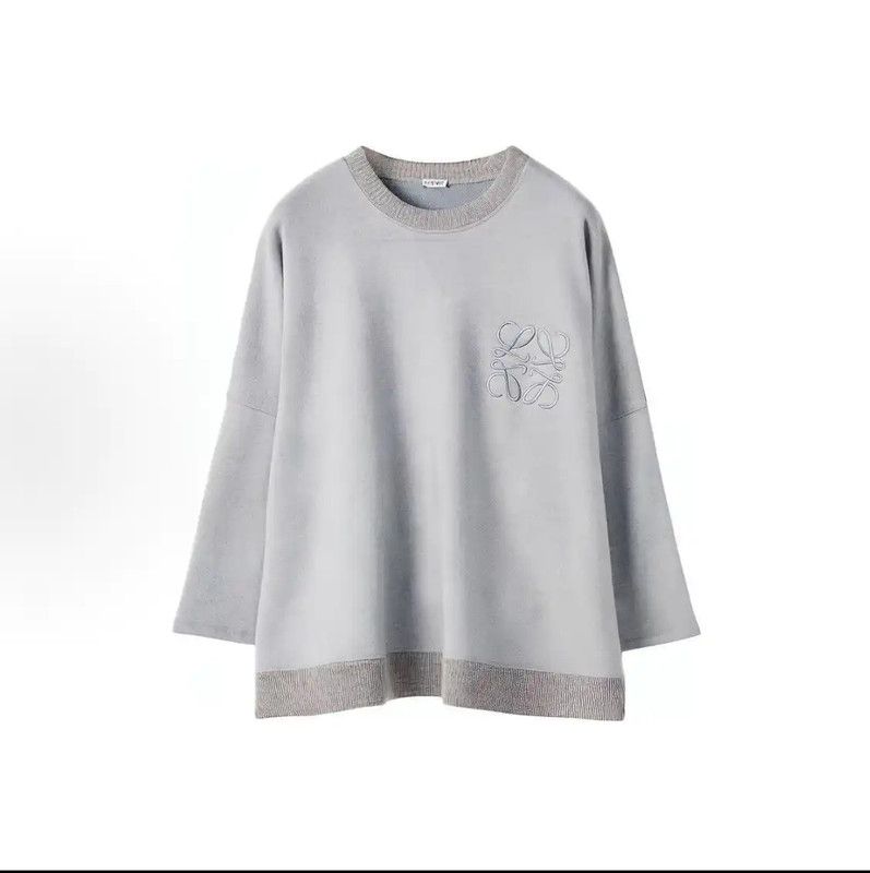Loewe Loewe Gray Cotton Women's Sweatshirt 0089 Size M / US 6-8 / IT 42-44 - 1 Thumbnail