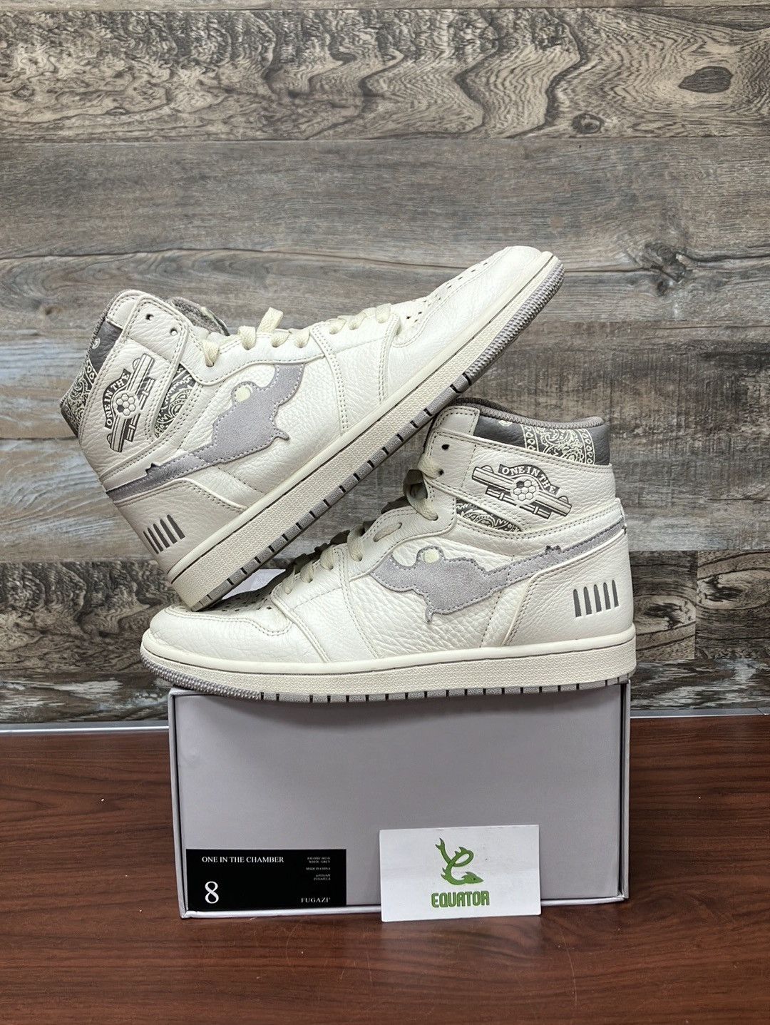 image of Fugazi One In The Chamber Gunmetal Neutral Sneakers Size 8 in Cream, Men's