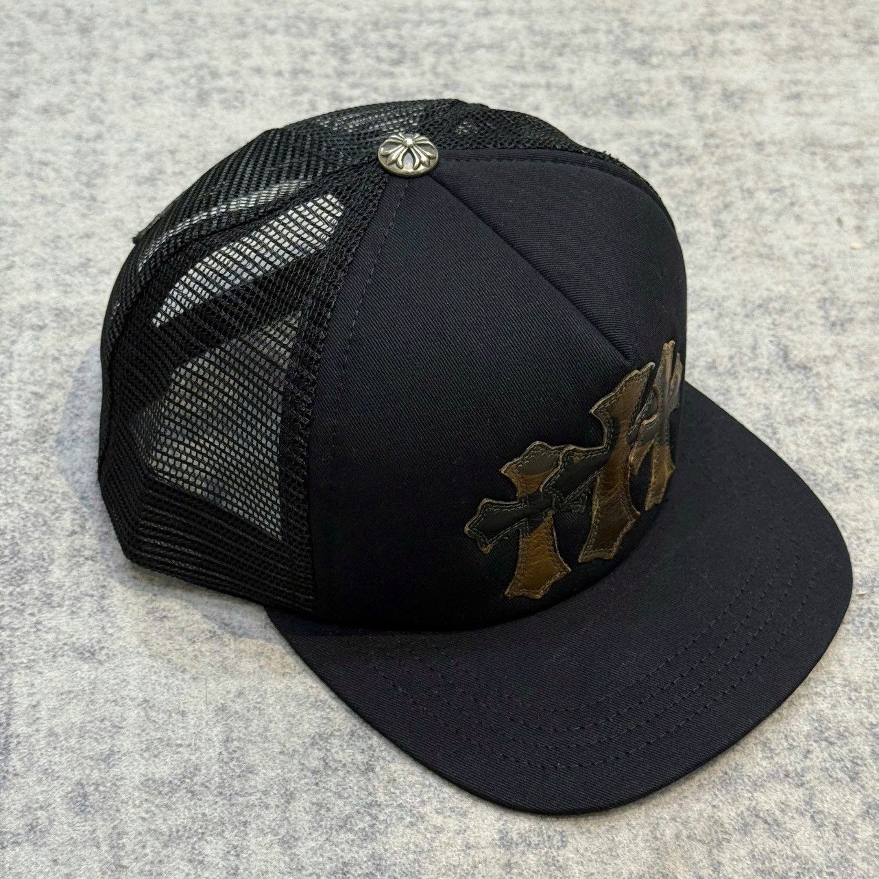 Chrome Hearts Chrome Hearts Cemetery Leather Patch Camo Trucker Hat black Size ONE SIZE - 2 Thumbnail