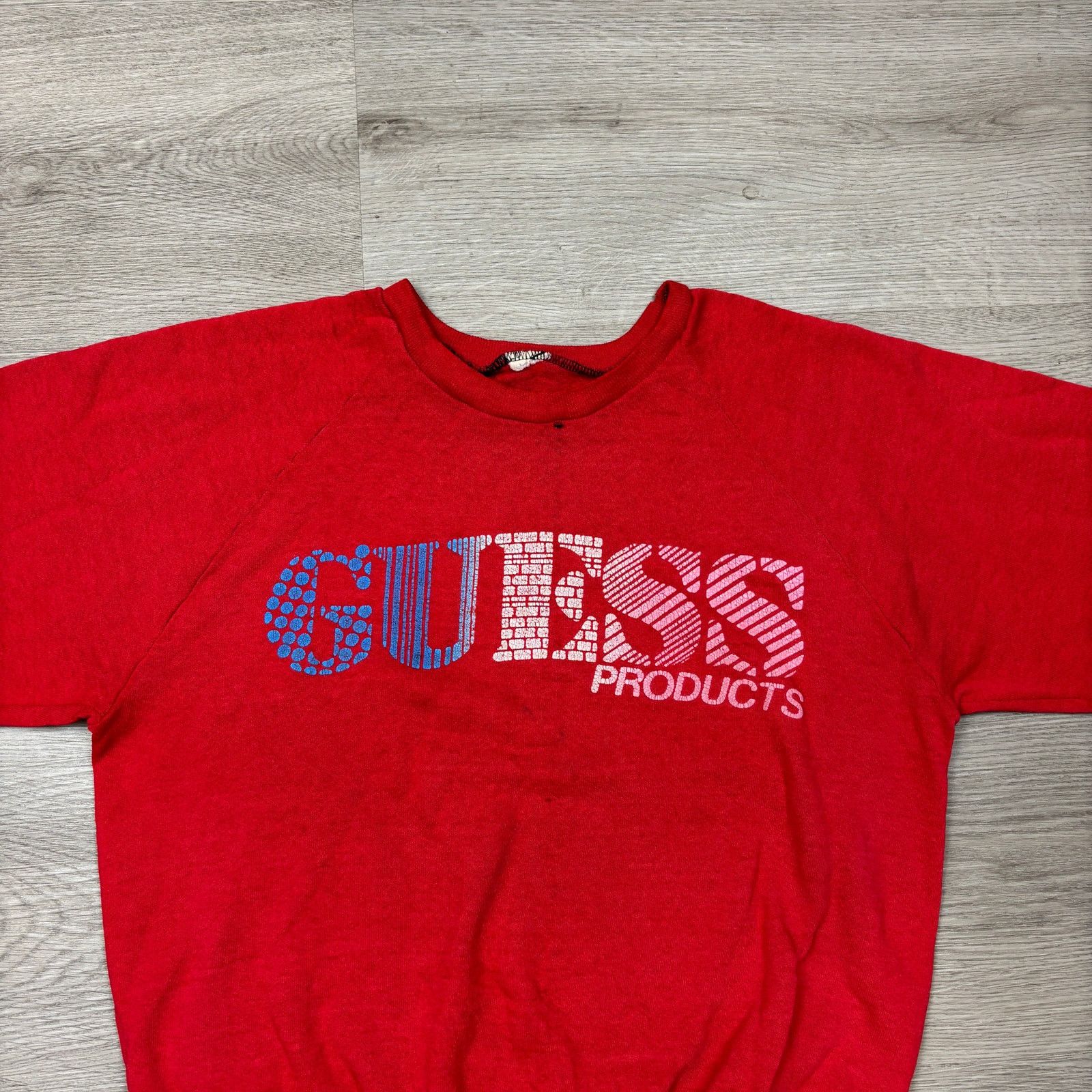 Guess × Vintage Vintage 80s Guess Products Raglan Crewneck Sweatshirt Mens S Size US S / EU 44-46 / 1 - 2 Thumbnail