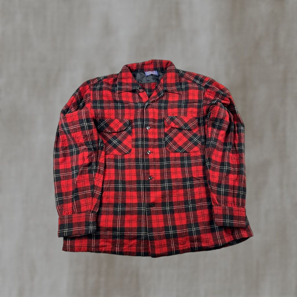 Pendleton VINTAGE Pendleton Board Shirt Mens L Red Plaid Wool Lined USA 70s Shirt Mens Large Red Plaid Wool Lined USA 70s Size US L / EU 52-54 / 3 - 1 Thumbnail
