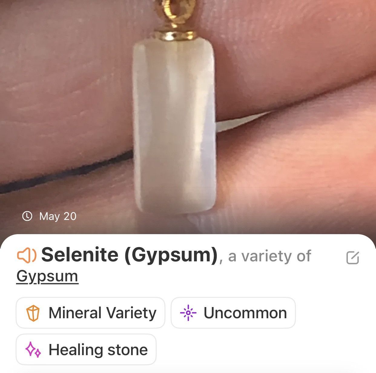 Handmade Handcrafted elegant faceted selenite pendant necklace Size ONE SIZE - 8 Thumbnail