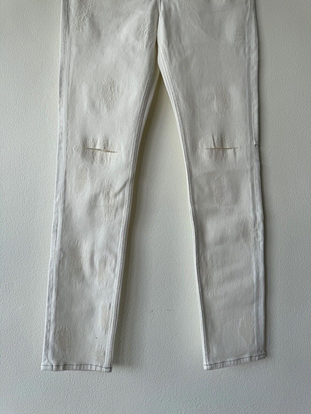Ksubi new Ksubi mens denim jean chitch 32 stitches white ivory Size US 32 / EU 48 - 3 Thumbnail