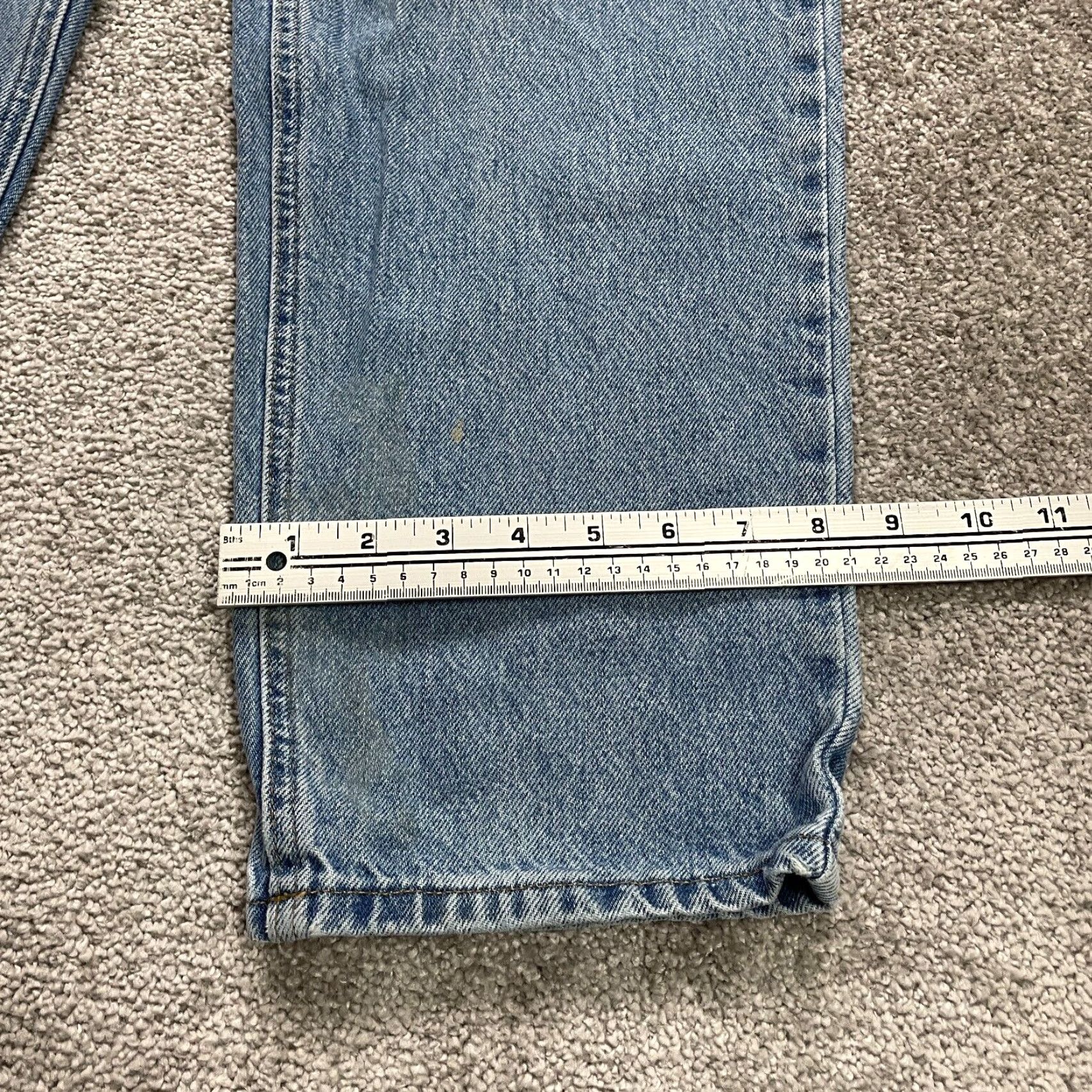 Carhartt Carhartt Relaxed Fit Denim Jeans Mens 35x33 Blue Medium Wash Straight Leg Casual Size US 35 - 2 Thumbnail