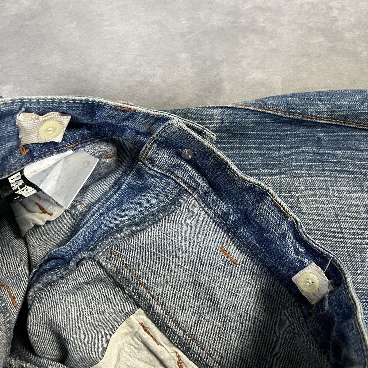 Japanese Brand Japan Double Waist by BA-TSU STUDIO Skull Pocket Jeans Size US 28 / EU 44 - 7 Thumbnail