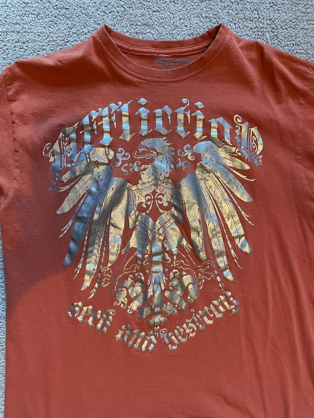 Vintage Orange affliction tshirt Size US M / EU 48-50 / 2 - 2 Thumbnail