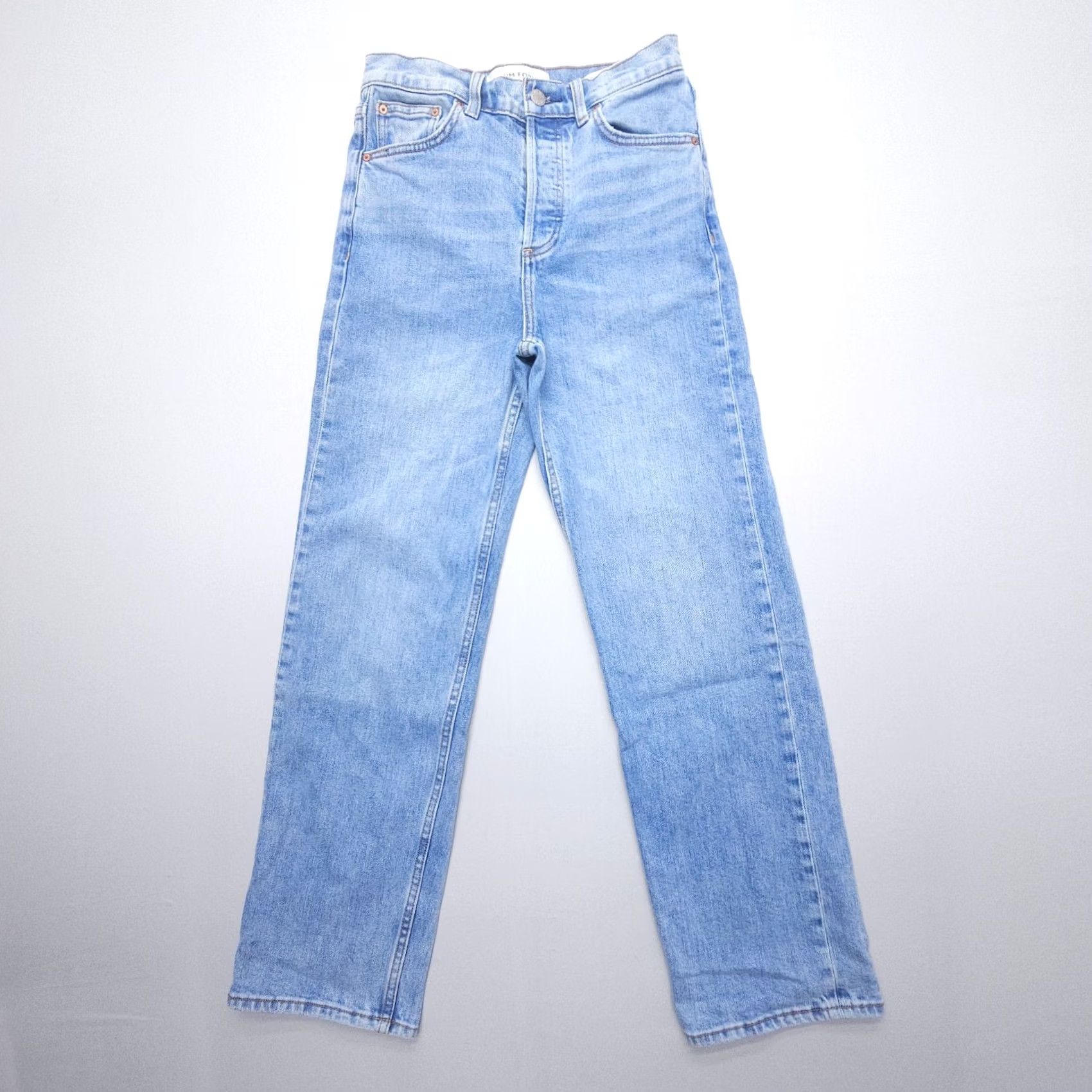 Aritzia Aritzia Jeans Denim Forum Arlo High Rise Straight Button Fly Size 26 x 28 Blue 5-Pocket City USA Womens Regular Vintage No Size 26" / US 2 / IT 38 - 2 Thumbnail