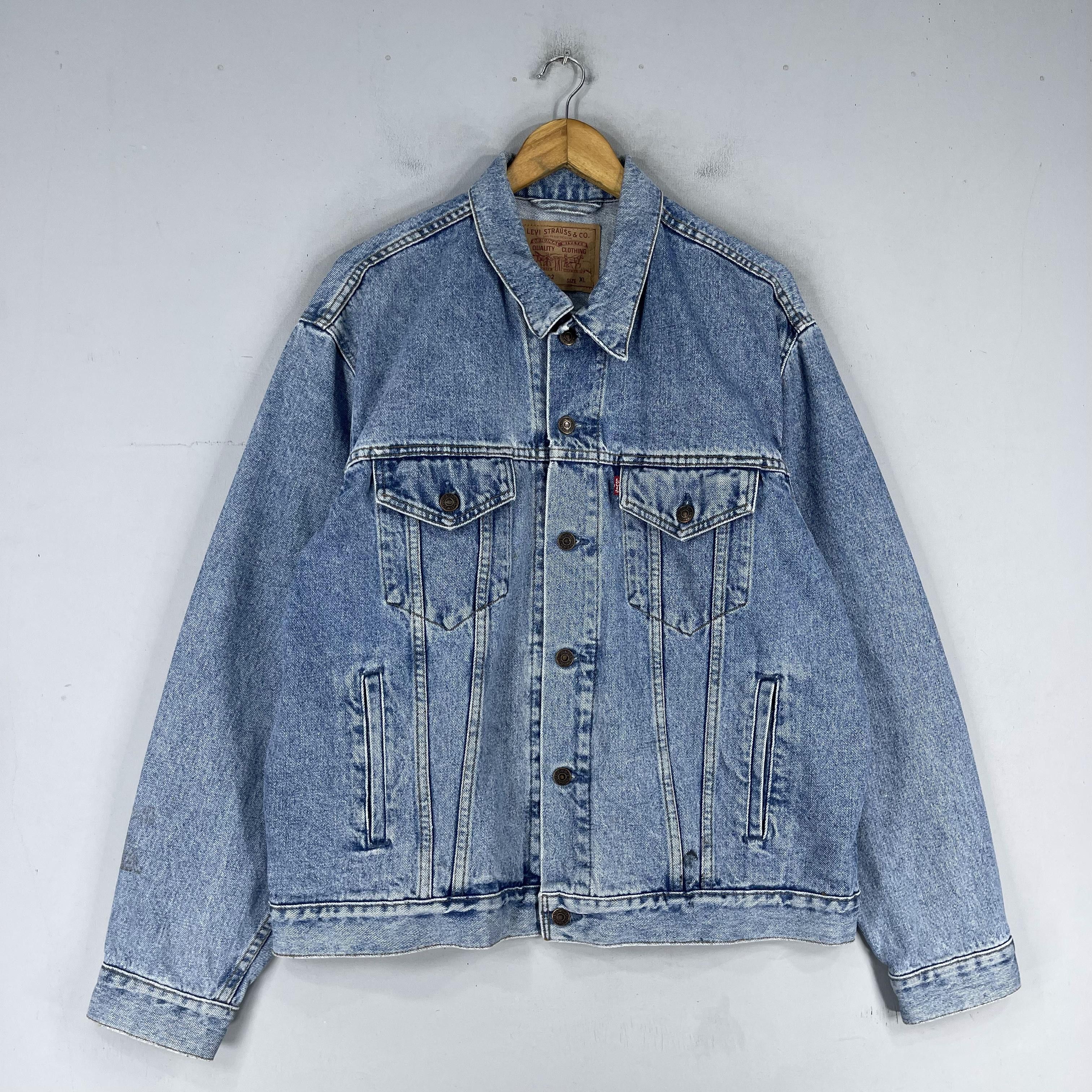 Levi's Vintage 90s LEVIS 70503 Denim Trucker Jacket Size US XL / EU 56 / 4 - 4 Thumbnail