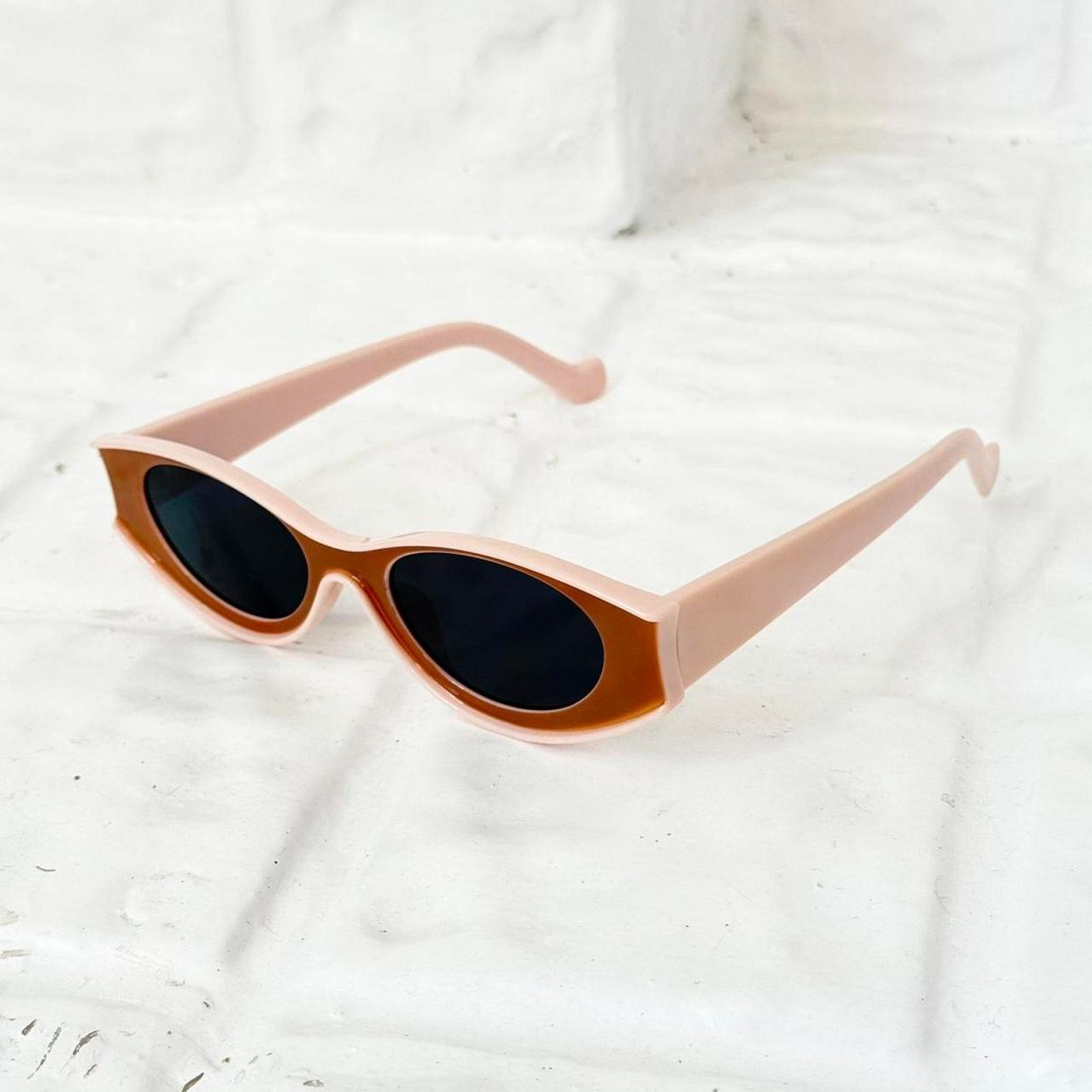 Other brown and pink oval slim sunglasses Size ONE SIZE - 1 Thumbnail