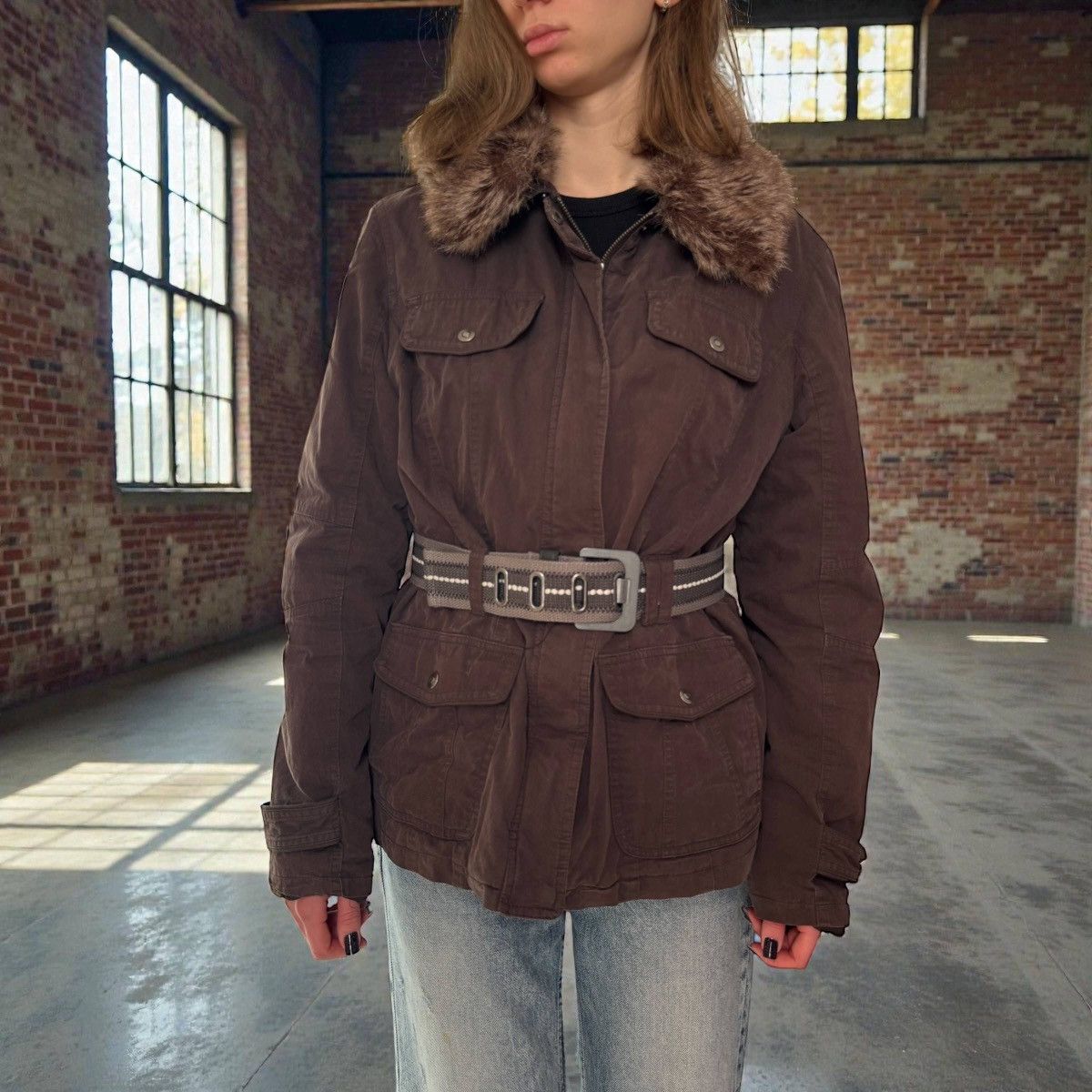 Japanese Brand Orsay Vintage Avant Garde Military Utility Belted Jacket Size L / US 10 / IT 46 - 2 Thumbnail