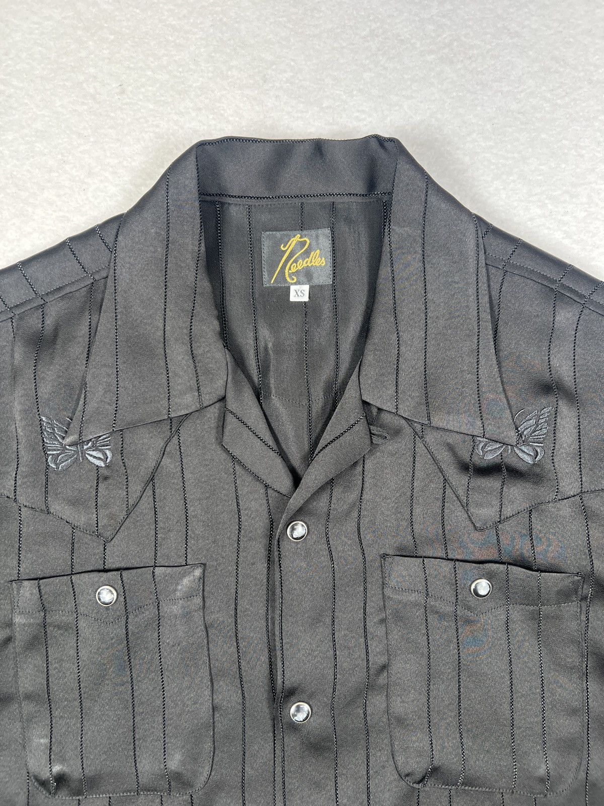 Needles Needles Cowboy ONE-UP Black Western Pearl Button Butterfly Size US XS / EU 42 / 0 - 3 Thumbnail