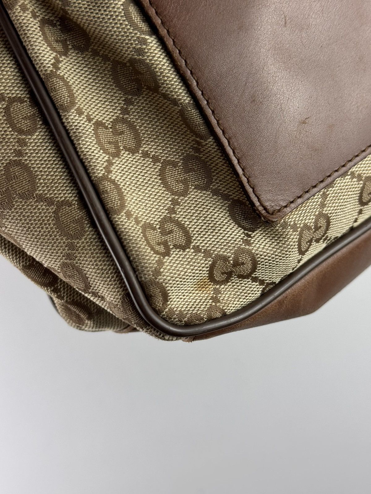 Gucci Vintage Gucci GG Shoulder Canvas Leather Bag Beige 019-0533 Size ONE SIZE - 15 Thumbnail