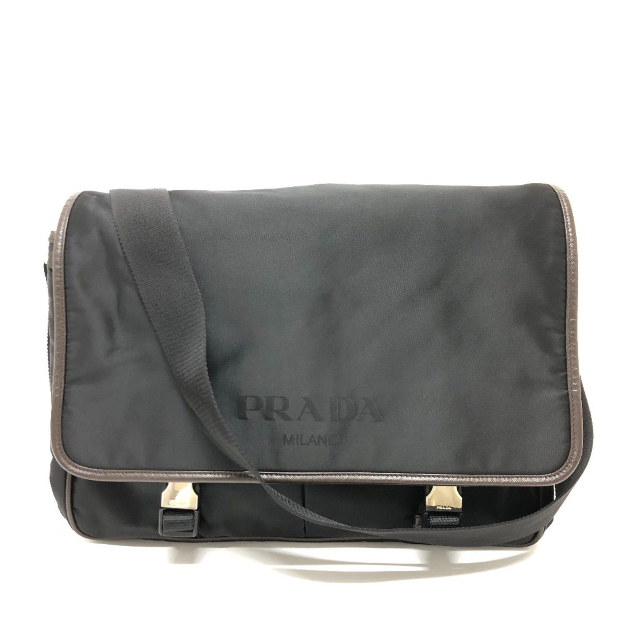 Prada PRADA VA0793 Bag Crossbody bag Shoulder Bag Black Brown/SilverHardware Size ONE SIZE - 1 Thumbnail