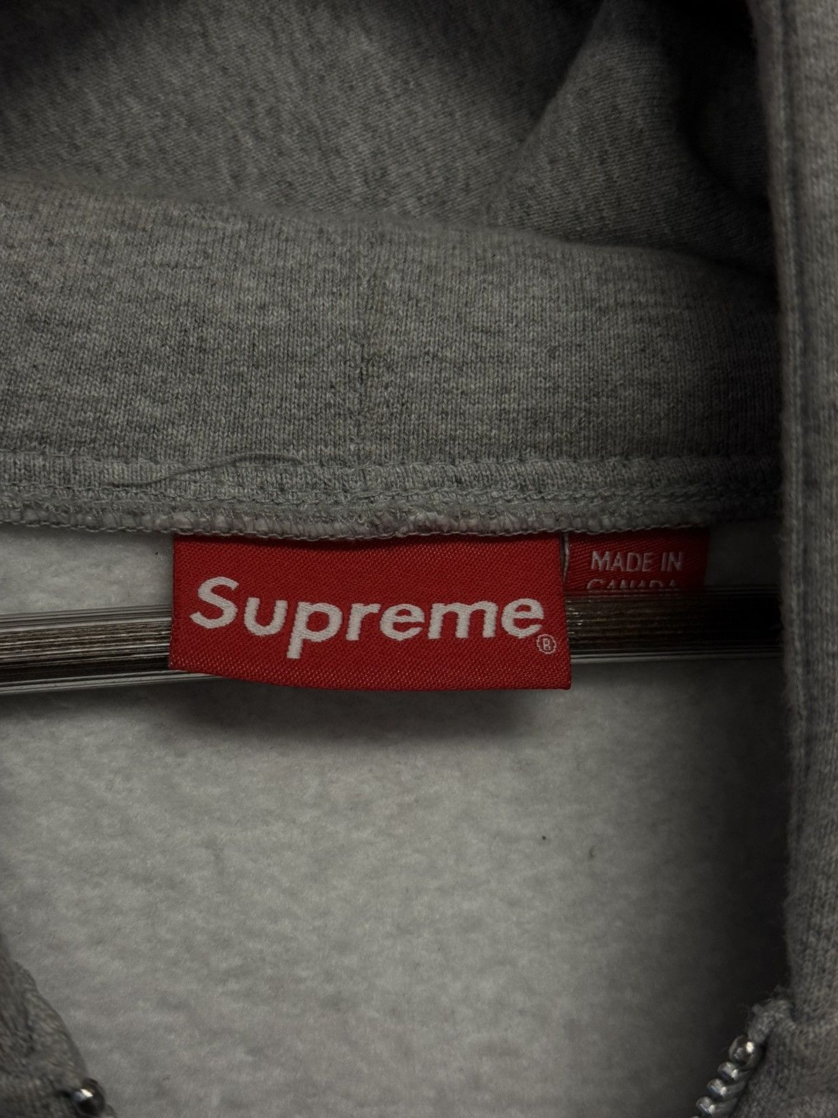 Supreme Supreme Small Box Logo Zip Up Hoodie Gray XL Tried On Size US XL / EU 56 / 4 - 10 Thumbnail