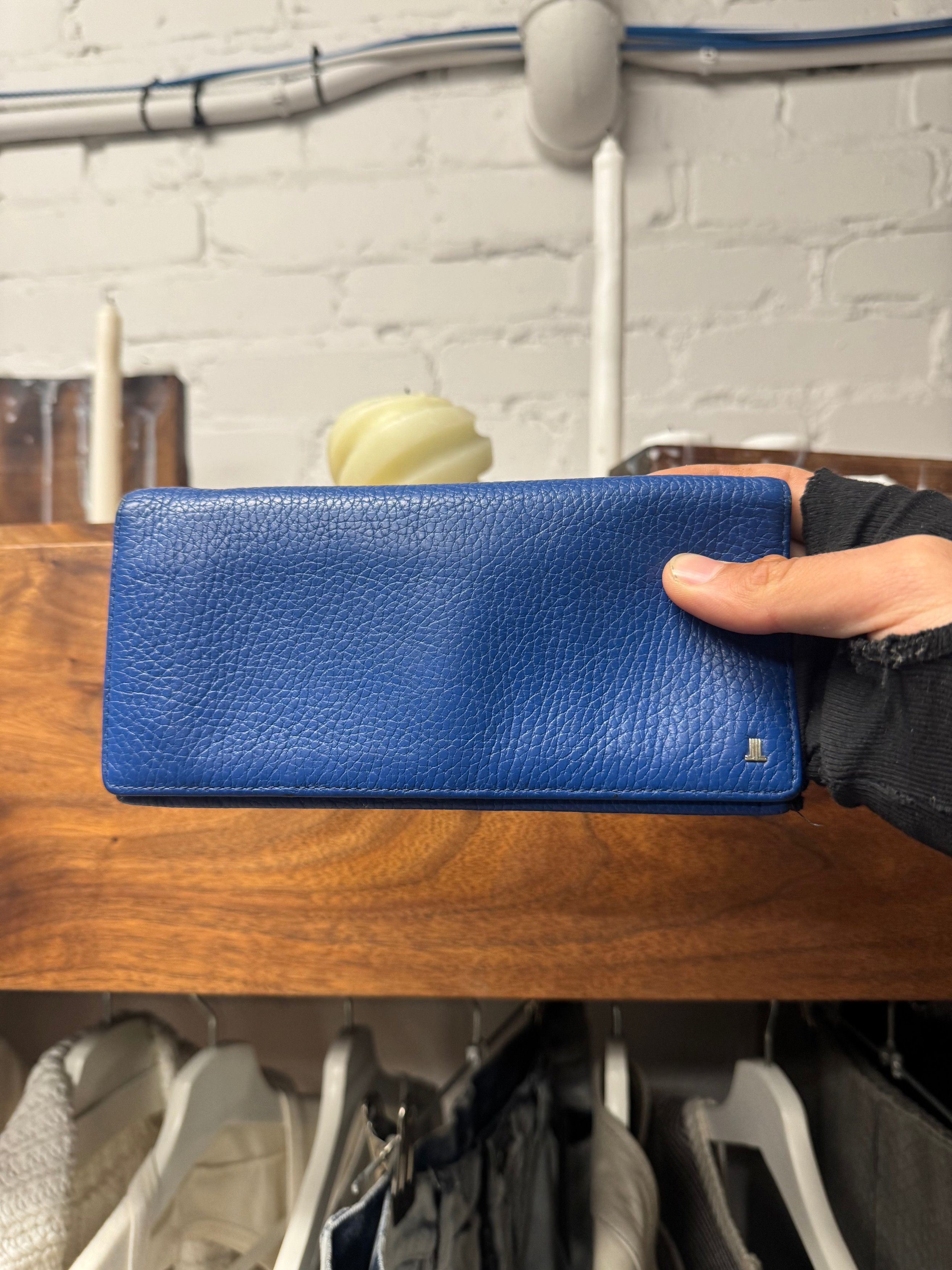 Lanvin Lanvin Blue Calfskin Leather Long Wallet Size ONE SIZE - 1 Thumbnail