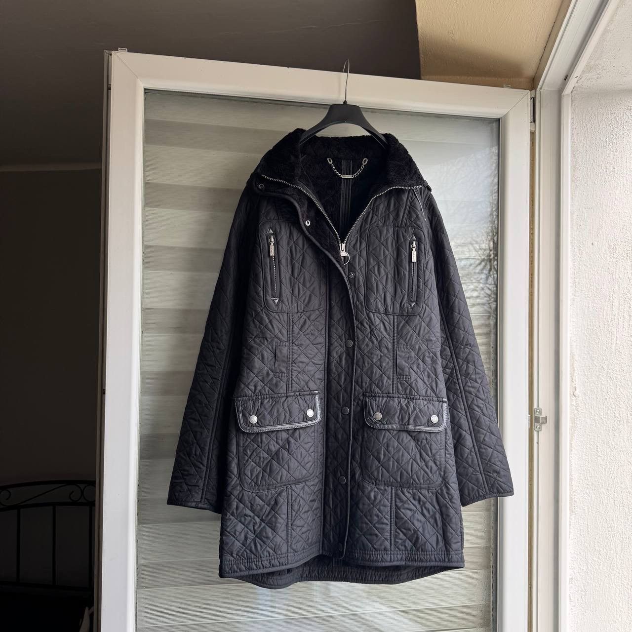 Barbour Barbour Quilted Katana Fur Nylon Moto Black Racing Jacket Size M / US 6-8 / IT 42-44 - 1 Thumbnail