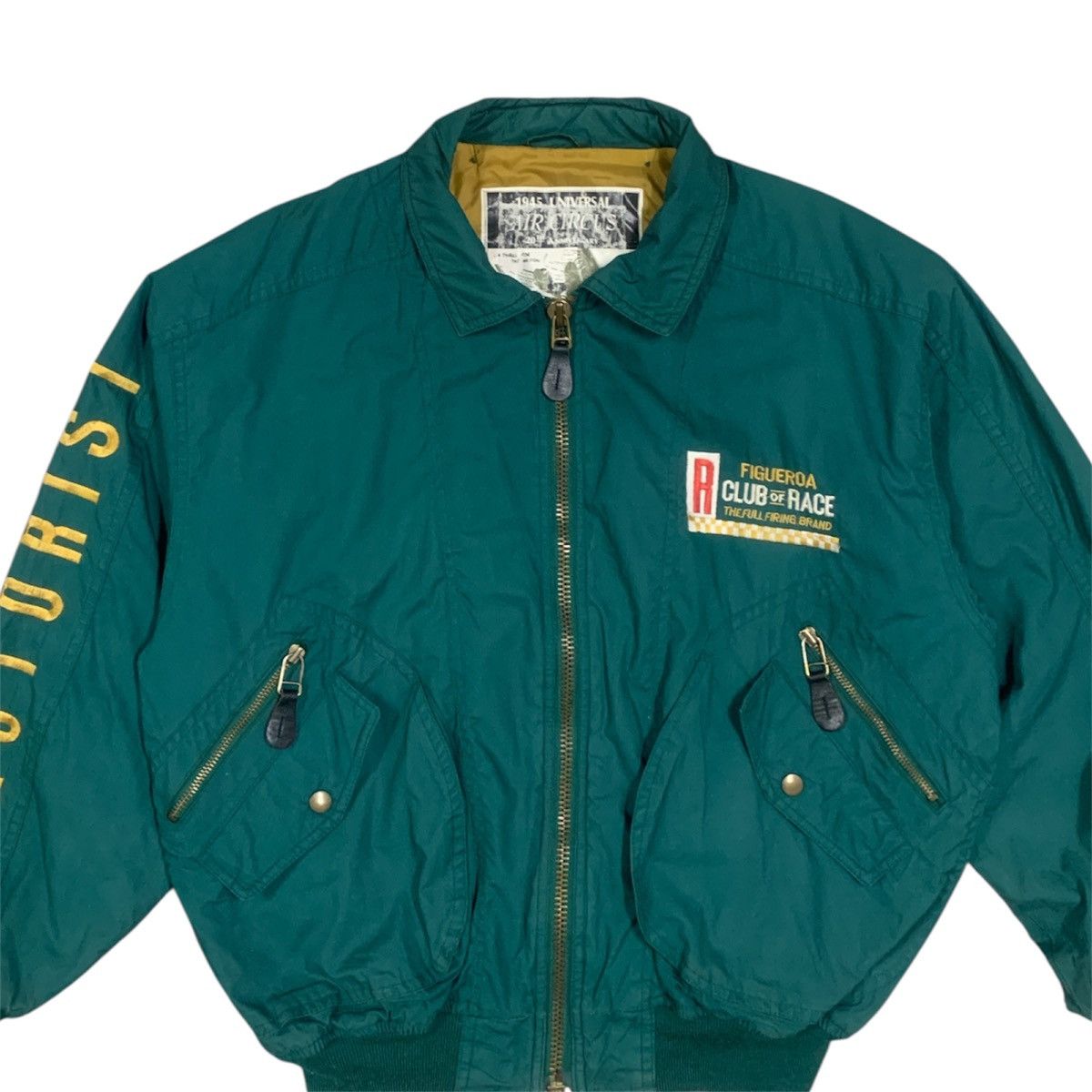 Vintage Vtg Figueroa Club of Race Bomber Jacket Size US M / EU 48-50 / 2 - 2 Thumbnail