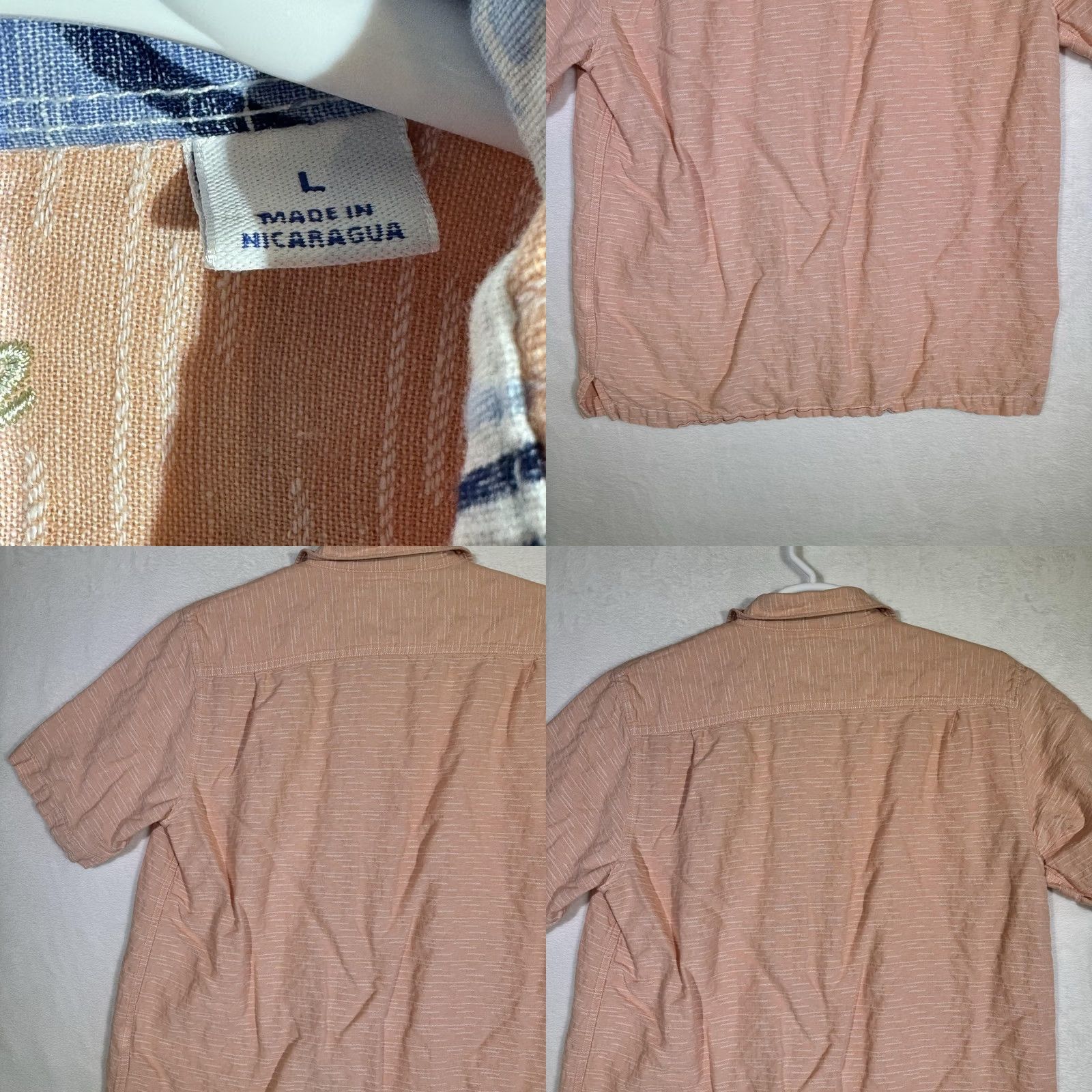 Vintage Caribbean Brand Shirt Mens Large Linen Short Sleeve Button Up Casual Pocket Size US L / EU 52-54 / 3 - 8 Thumbnail