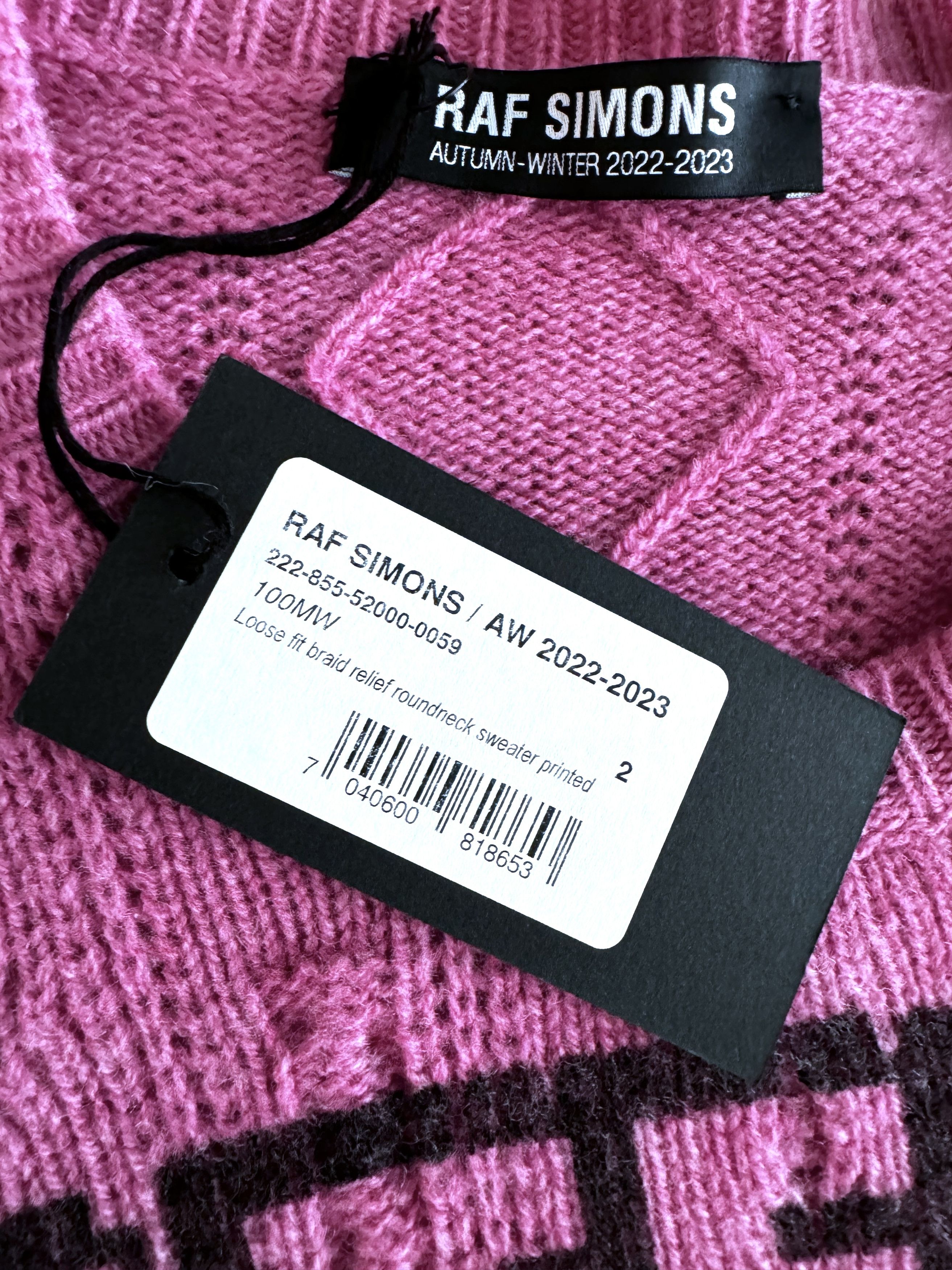Raf Simons Raf Simons Pink Altered Reality Sweater Knit Merino Wool Size US M / EU 48-50 / 2 - 6 Thumbnail
