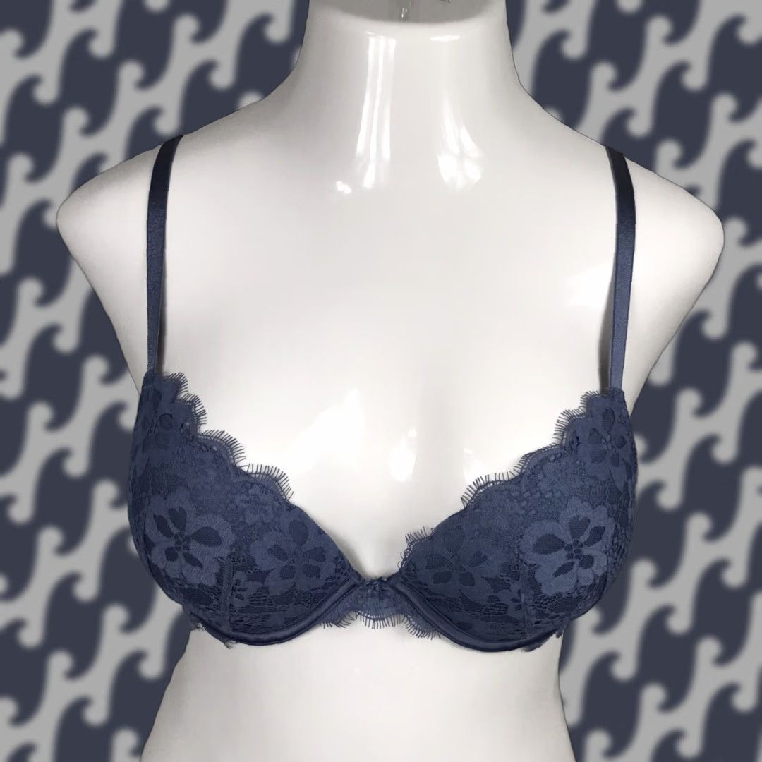 Soutien-gorge Victoria's Secret Body By Victoria - Taille 34D, Dentelle Bleue, Non Rembourré, Neuf Avec étiquettes