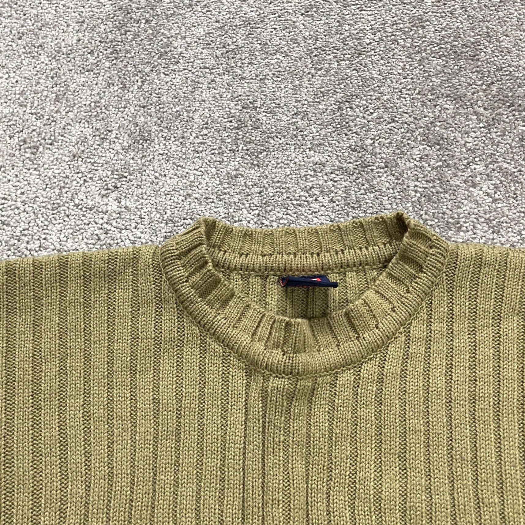 Vintage Ferruche Men’s Knit Pullover Sweater L Green Crew Neck Regular Fit - Solid Acrylic Casual Knit Sweatshirt - Mens Size US L / EU 52-54 / 3 - 3 Thumbnail