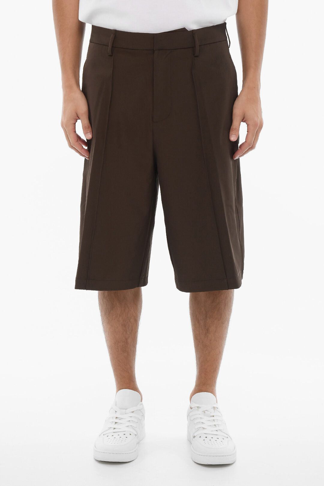Neil Barrett Straight-Fit Solid-Color Bermudas Size US 31 - 1 Thumbnail