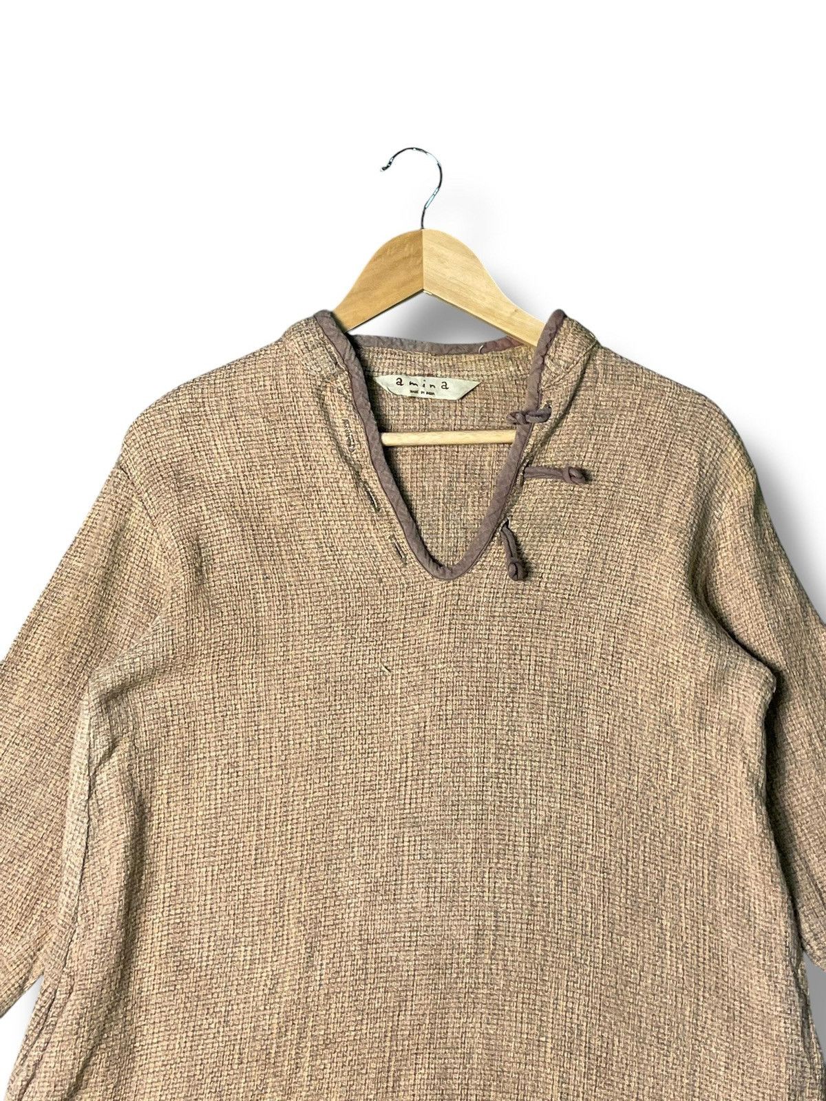 Japanese Brand × Vintage Vintage Amina Linen Blouse (49) Size XS / US 0-2 / IT 36-38 - 3 Thumbnail