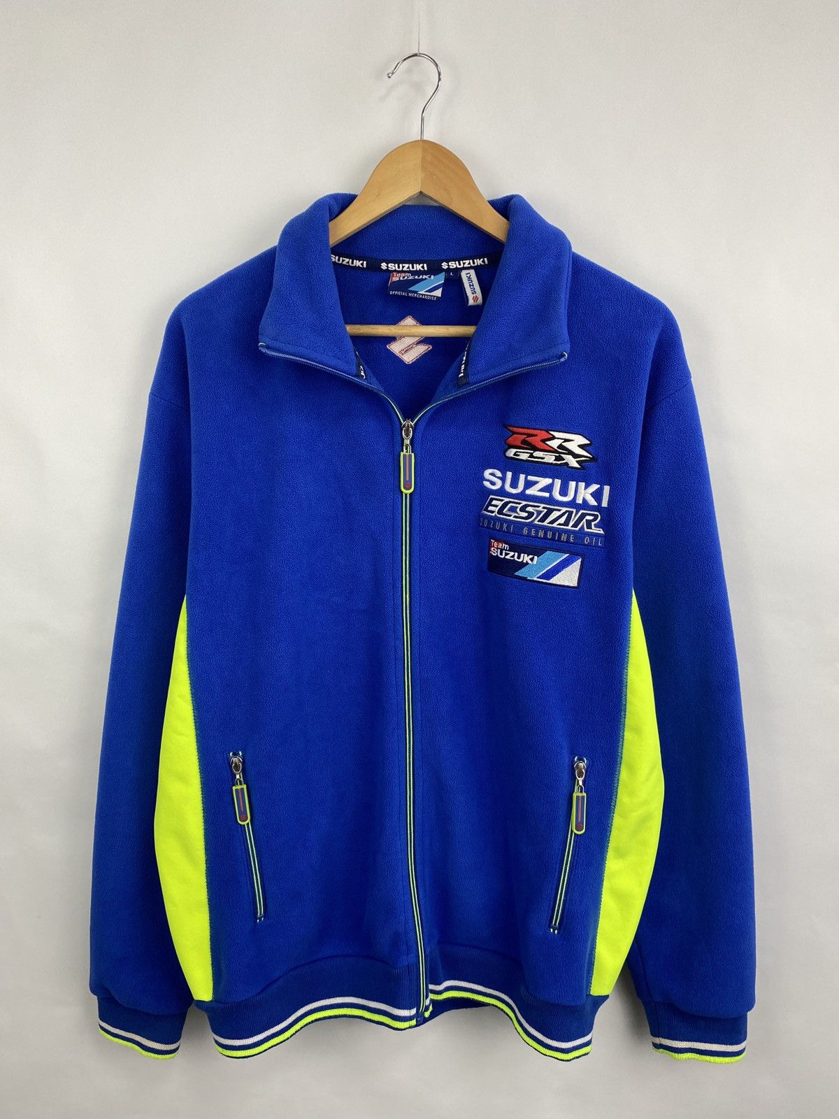 Japanese Brand 🇯🇵 Vintage Suzuki Racing Nascar Moto Fleece Retro Rare Y2K Size US L / EU 52-54 / 3 - 3 Thumbnail