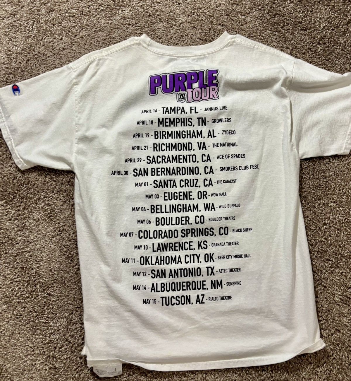 Champion The Purple Tour Pierre Bourne Tee Size US M / EU 48-50 / 2 - 2 Thumbnail