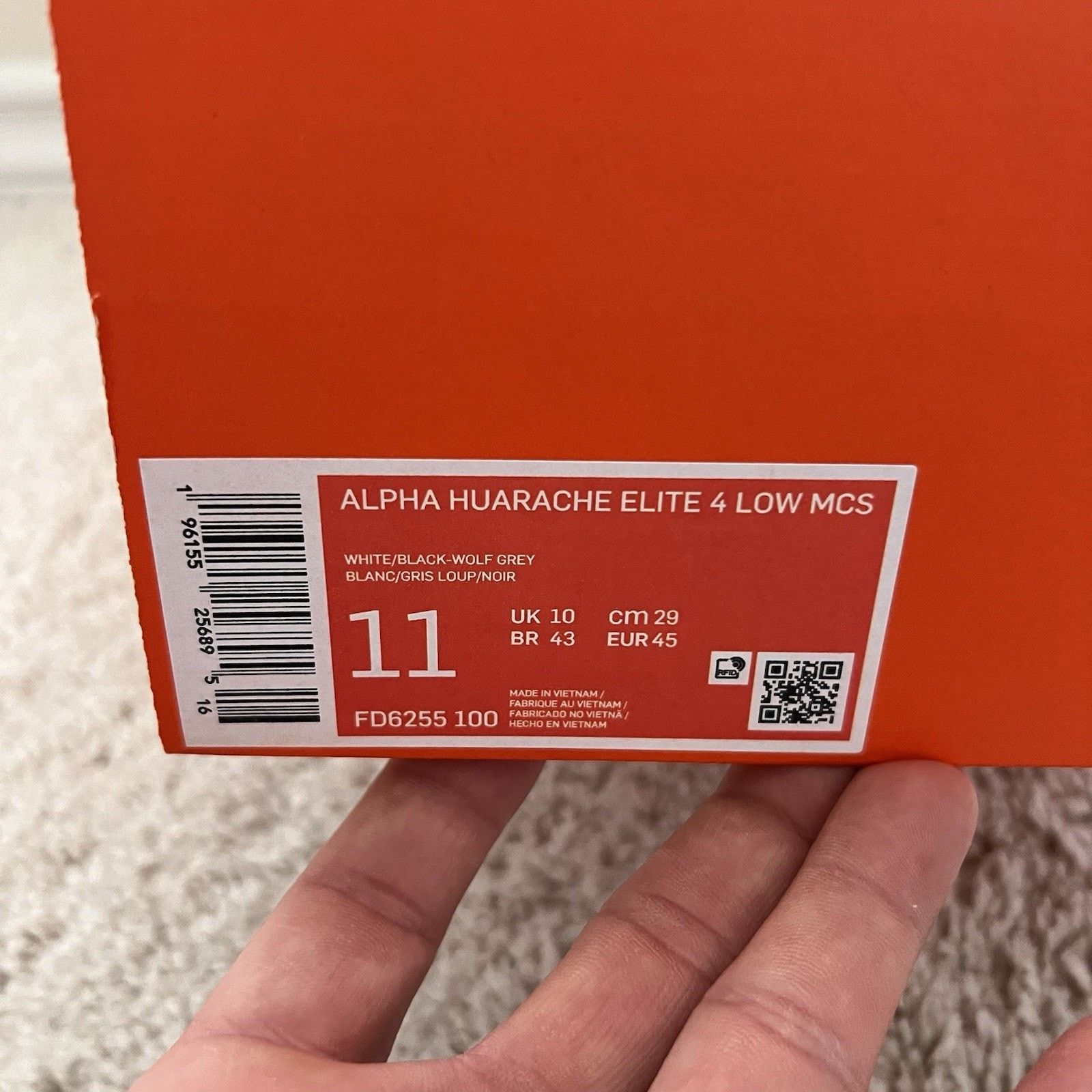Nike Nike Alpha Huarache Elite 4 Low Baseball Cleats 11 No Lid Size US 11 / EU 44 - 11 Thumbnail