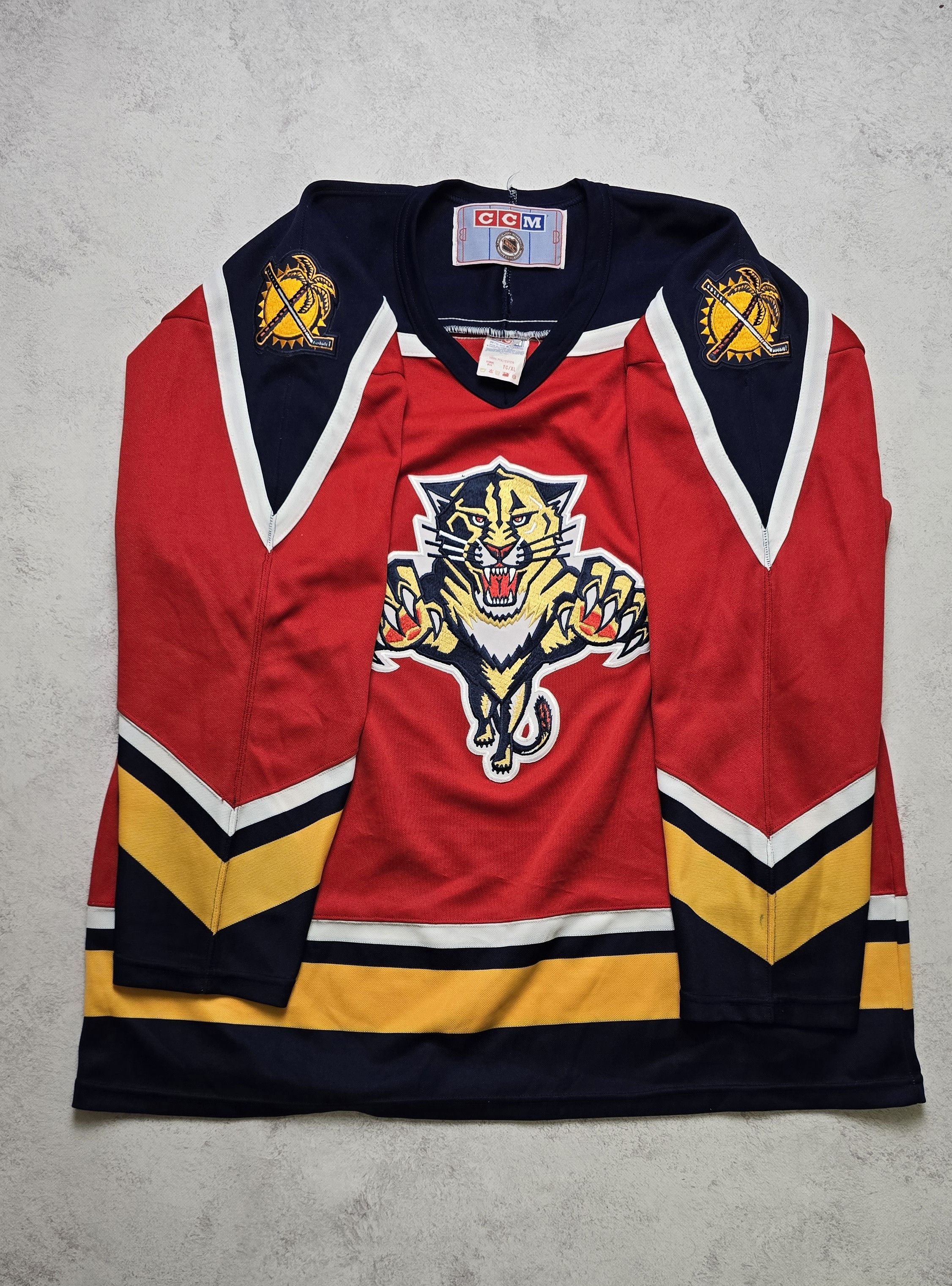 Ccm Vintage 90s CCM Florida Panthers NHL Hockey Jersey Size US XL / EU 56 / 4 - 2 Thumbnail