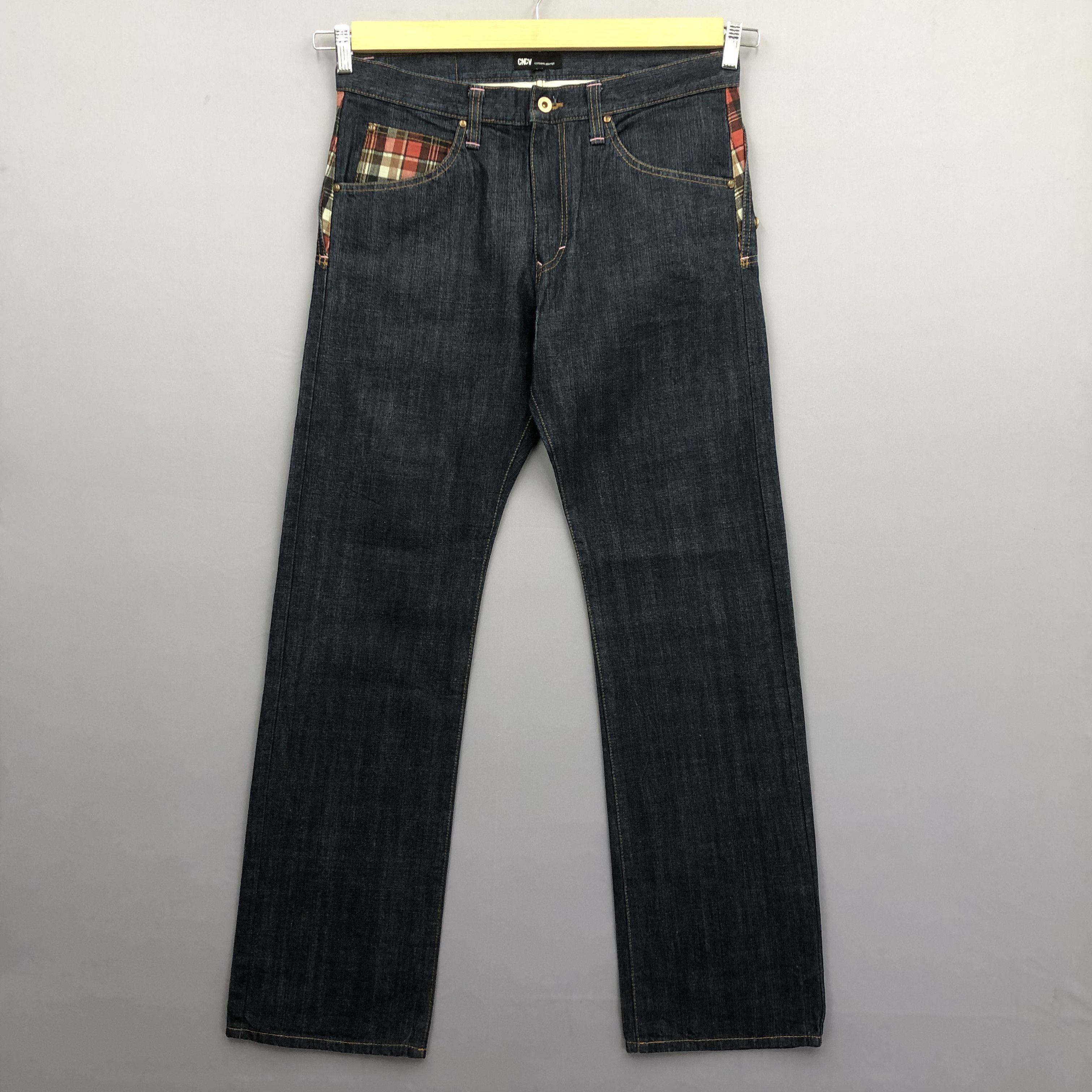 Japanese Brand 2000s Concave Double Waisted Baggy Faded Skater Jeans Denim Size US 34 / EU 50 - 2 Thumbnail