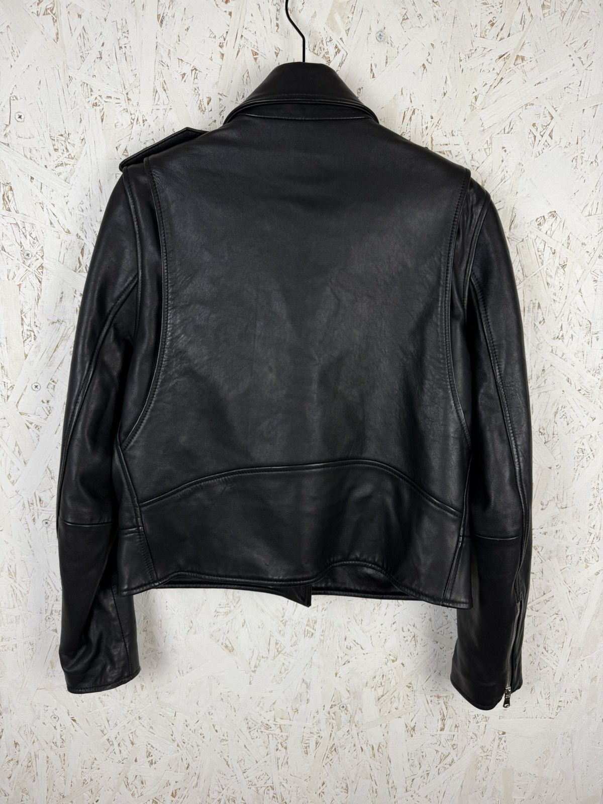 Sandro Sandro Paris Lambskin Black Biker Leather Jacket Size 4 Size L / US 10 / IT 46 - 8 Thumbnail