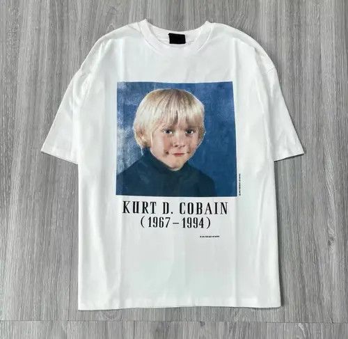 VIBE Streetwear Print Kurt Cobain Baby Retro T Shirt Size US L / EU 52-54 / 3 - 7 Thumbnail