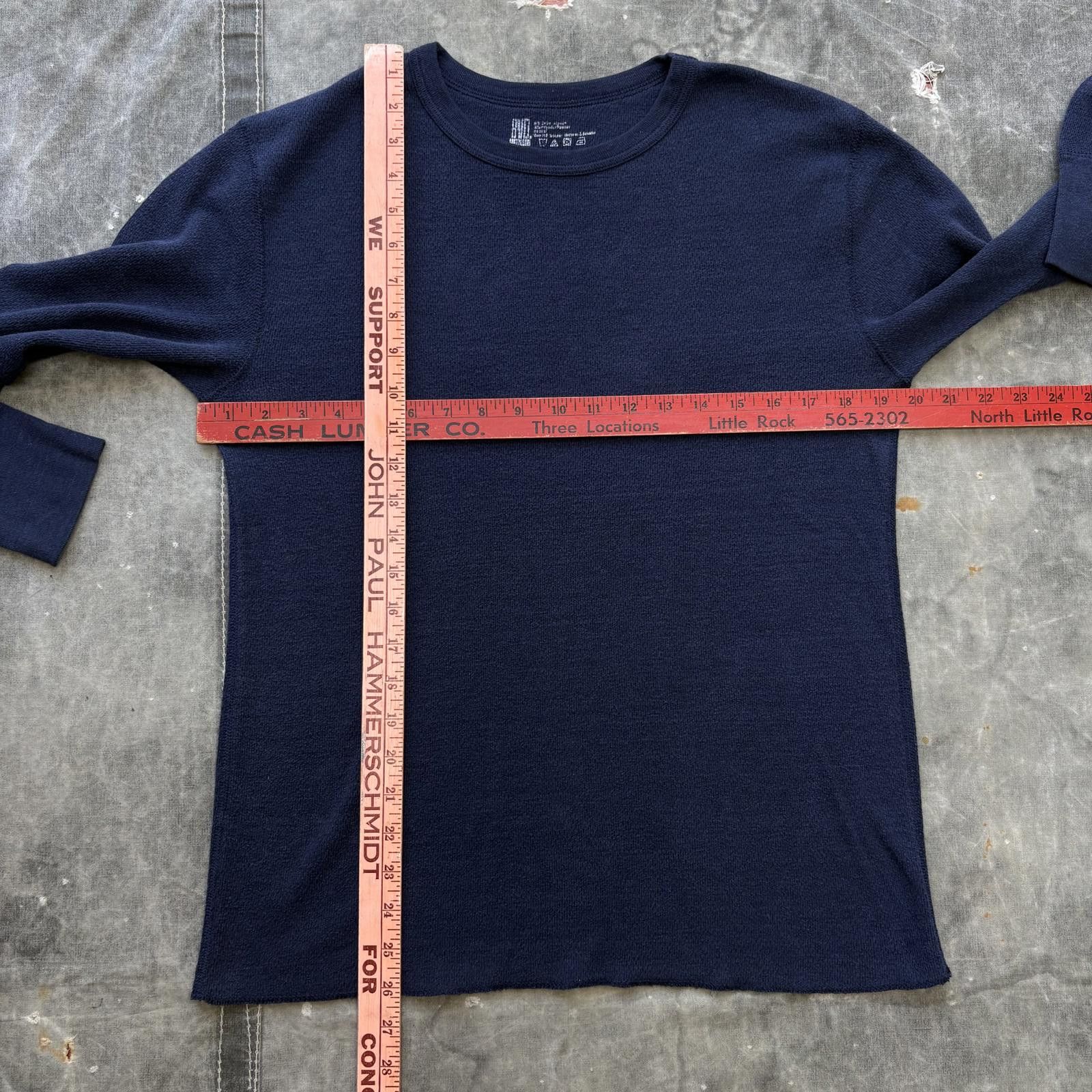 Vintage Vintage Y2K Navy Grunge Skater Thermal Waffle Knit Shirt Size US M / EU 48-50 / 2 - 3 Thumbnail