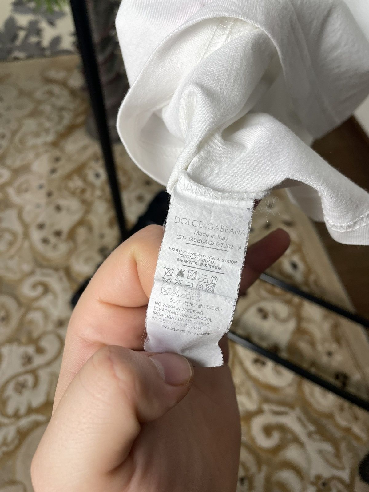 Dolce & Gabbana Dolce & Gabbana Gold Logo White Polo Shirt Size 48 Size US M / EU 48-50 / 2 - 7 Thumbnail
