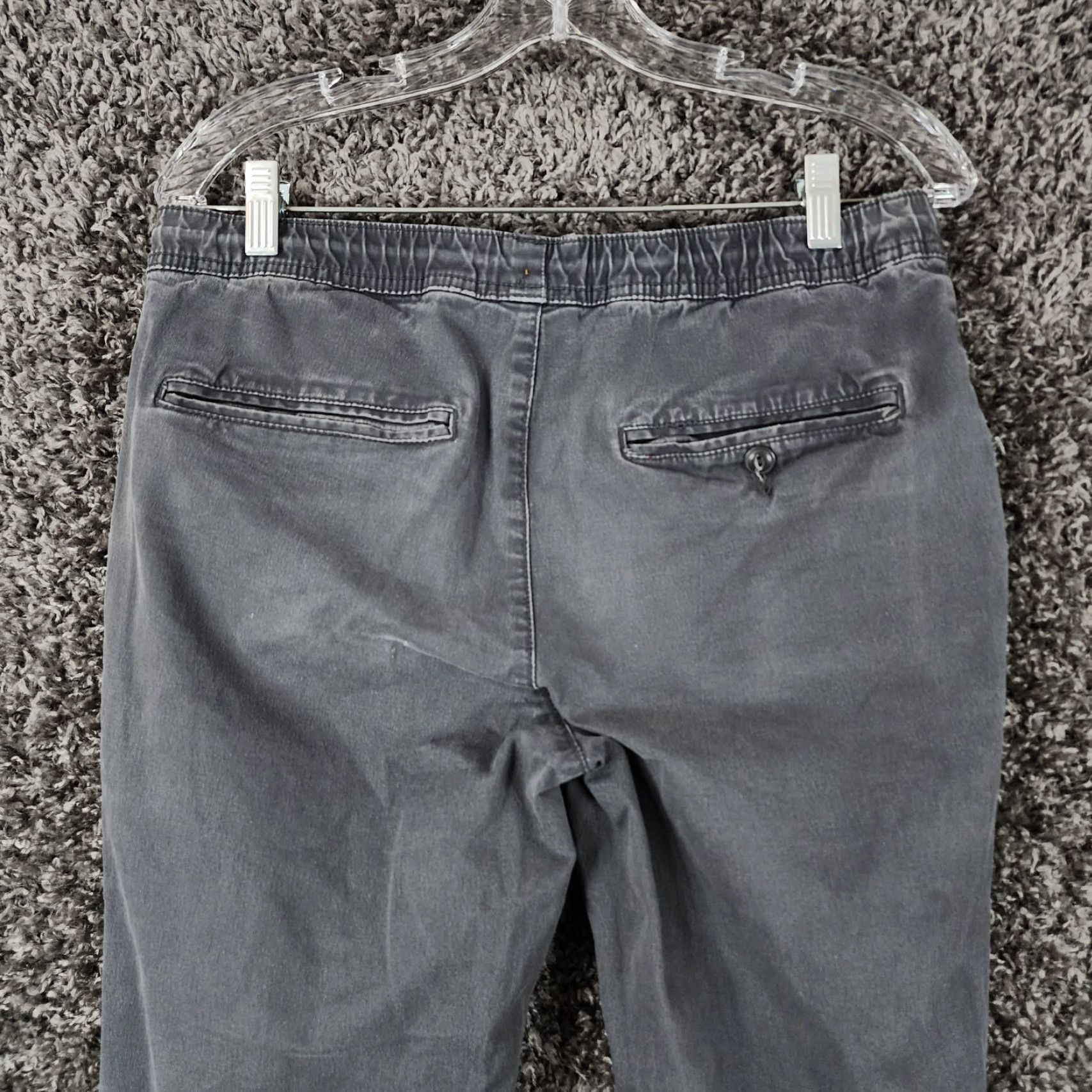 Vintage ROEBUCK & CO. Mens Blue Draw String Waist Chino Joggers Size S Pants 30in Inseam Distressed Men Size US 29 - 8 Thumbnail