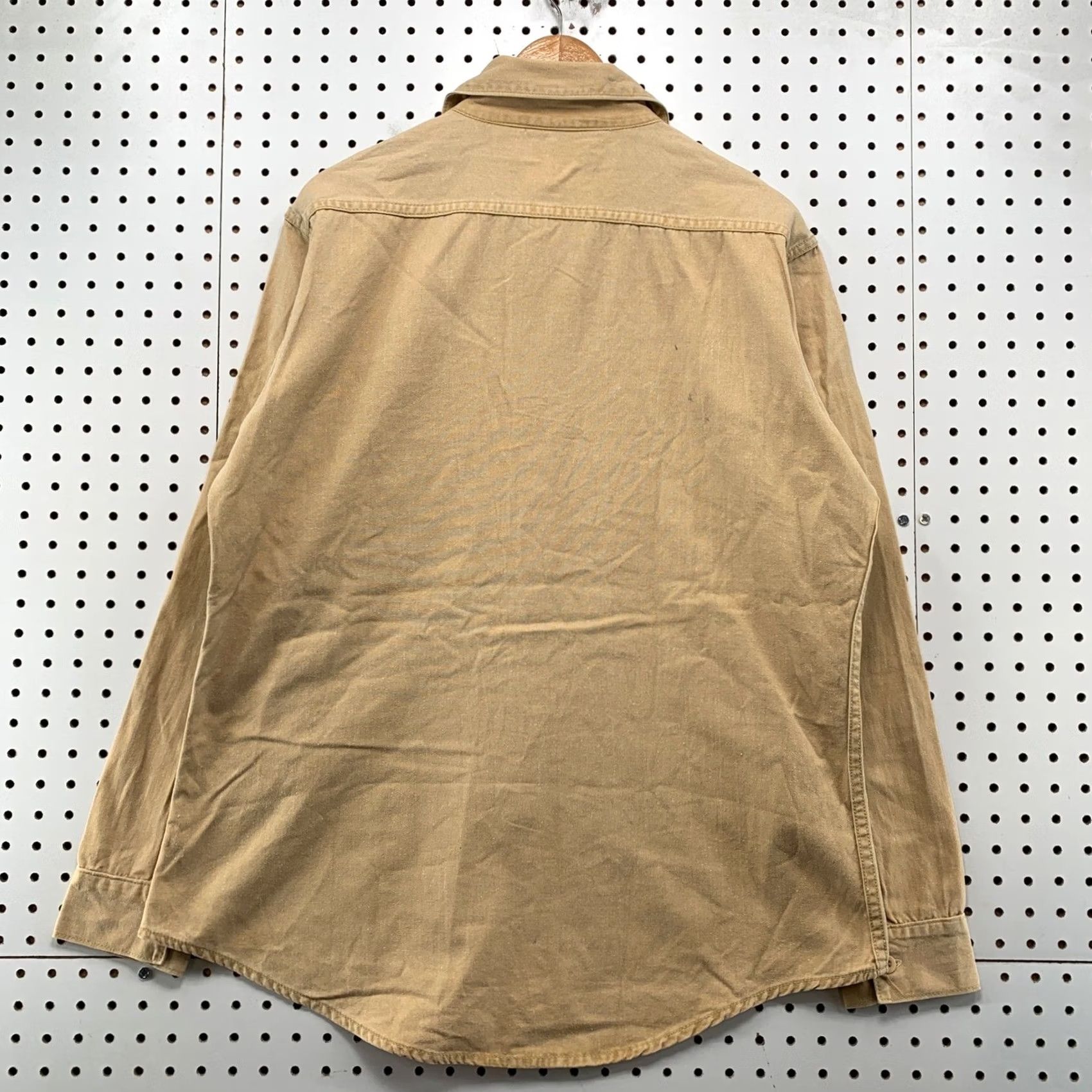 Patagonia VINTAGE Patagonia Button Shirt Mens M Beige Cotton Canvas USA Size US M / EU 48-50 / 2 - 2 Thumbnail