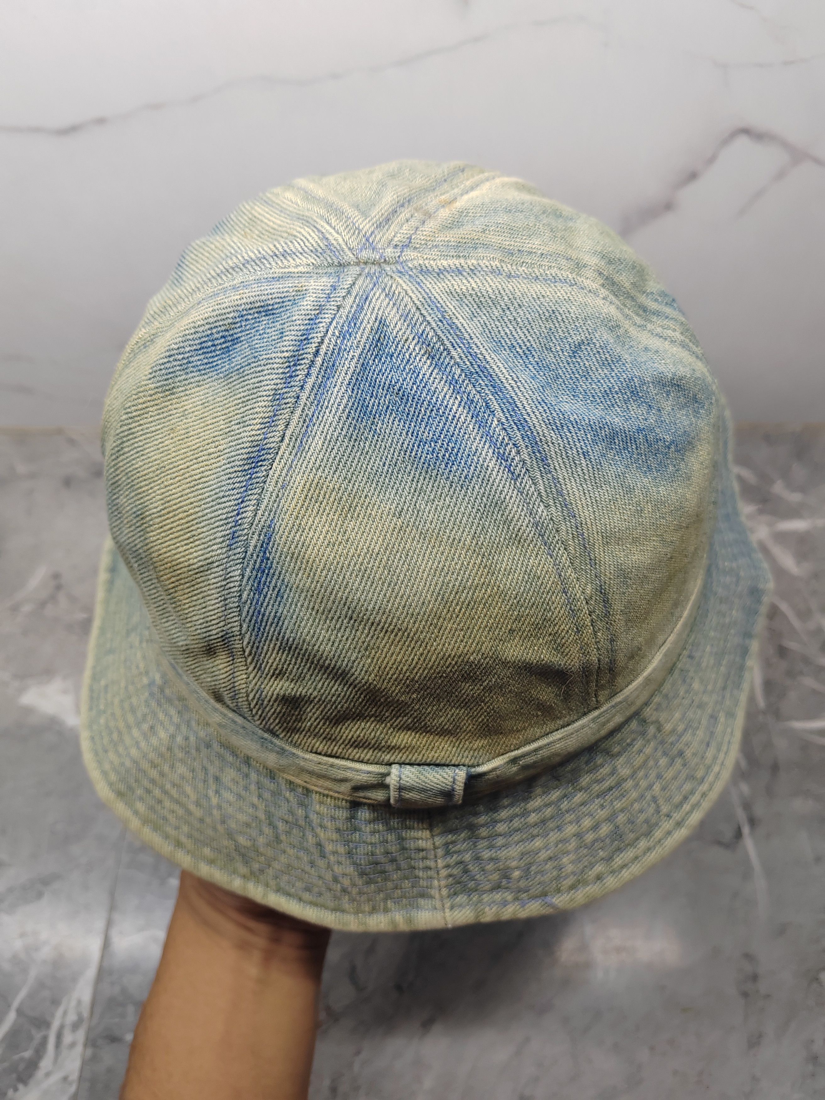 Japanese Brand Vintage Denim Japanese Distressed Style Bucket Hat Size ONE SIZE - 3 Thumbnail