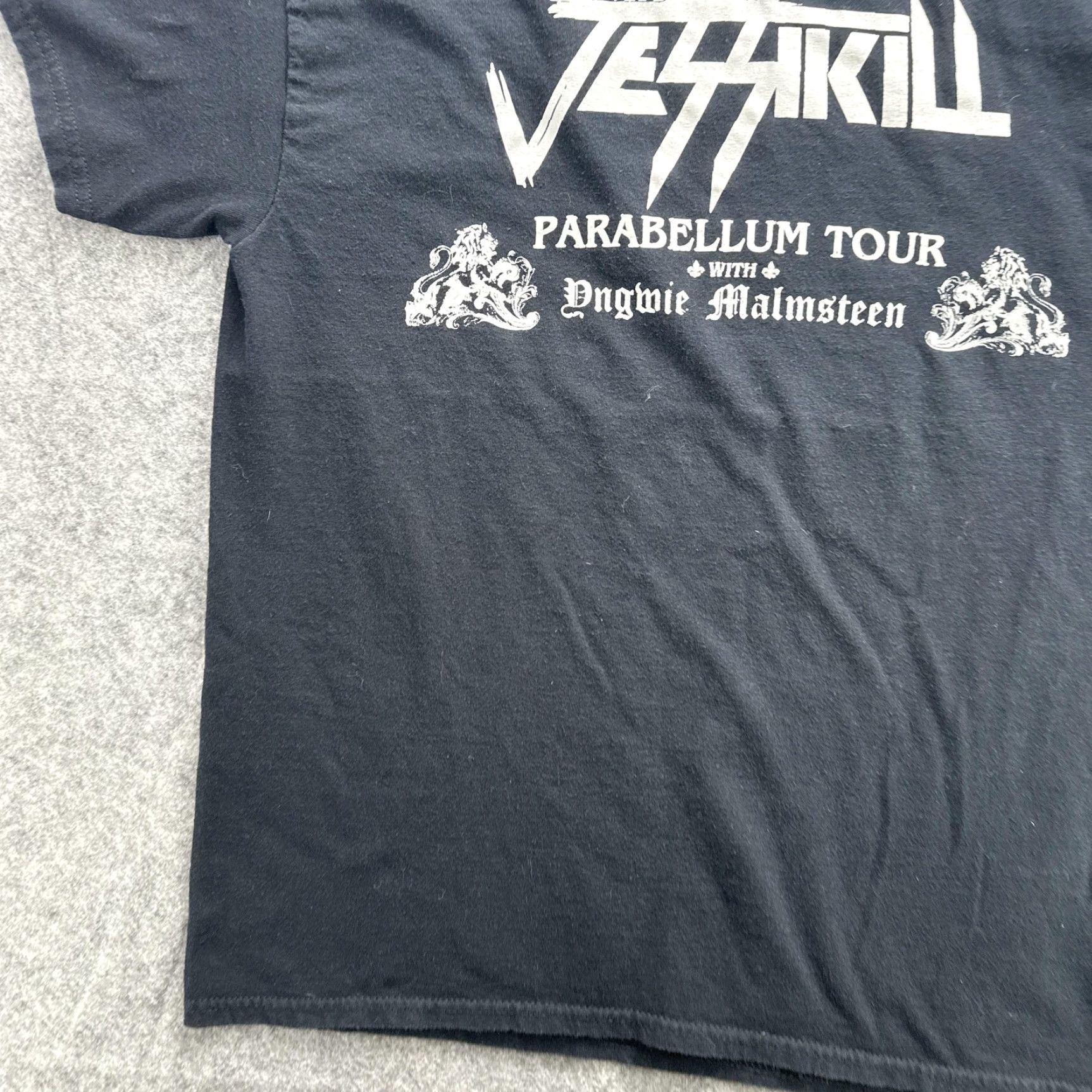 Gildan Jessikill Parabellum Tour Shirt Mens Medium Black Band Concert Yngwie Malmsteen Shirt Mens Black Logo Tour Rock Metal Jettkill Graphic Print 90s? Size US M / EU 48-50 / 2 - 5 Thumbnail