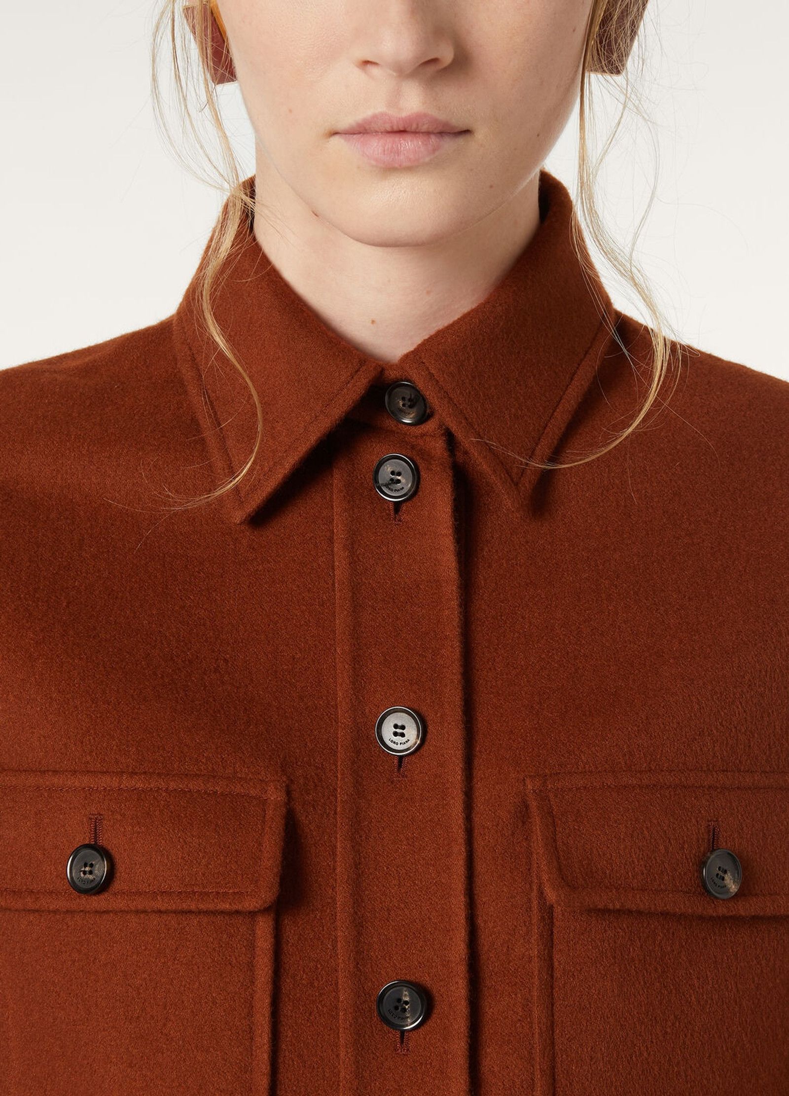 Loro Piana o1srvl11e0526 FAP0430 Yannis Overshirt In Red Size S / US 4 / IT 40 - 3 Thumbnail