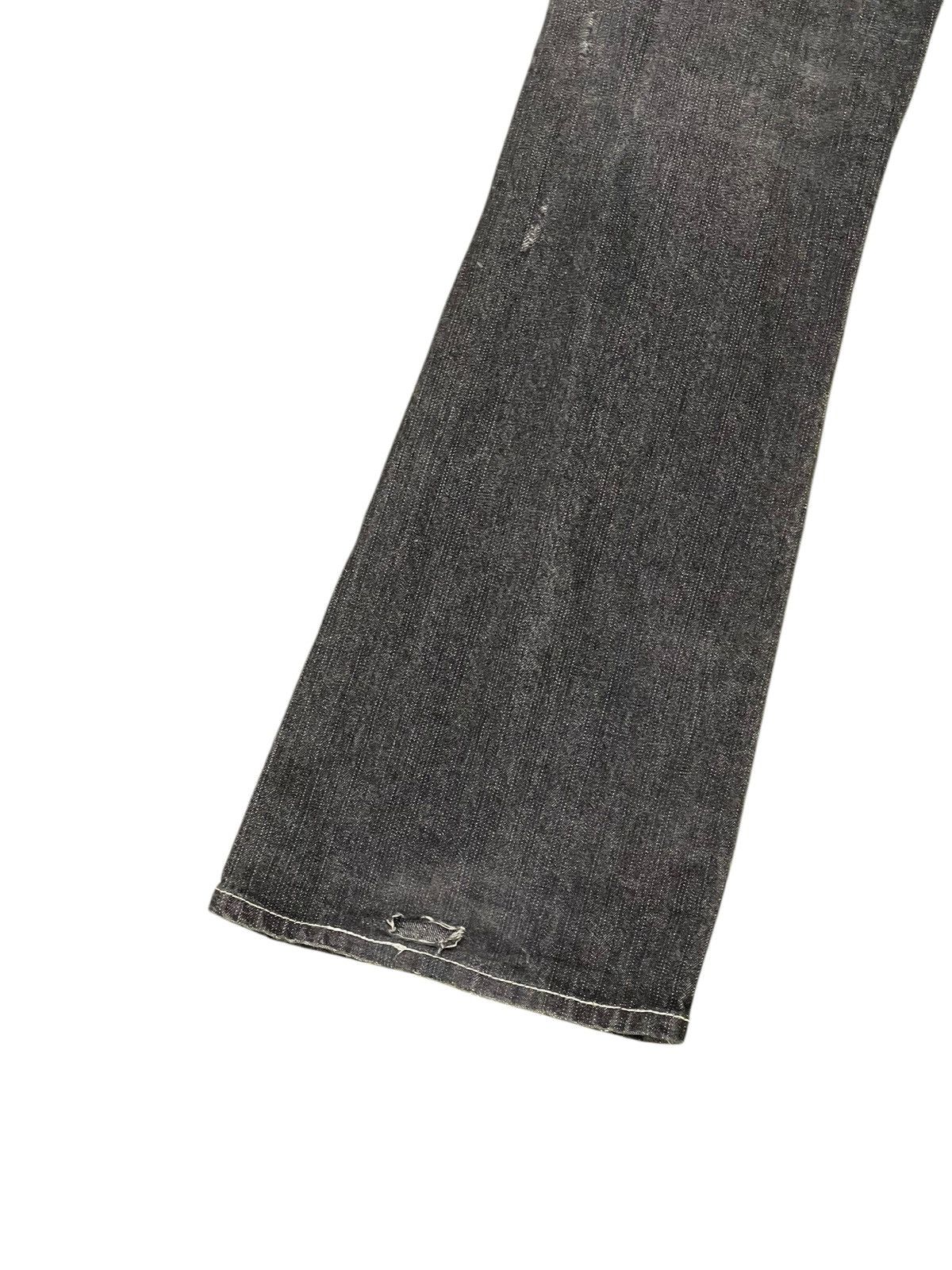 Japanese Brand Flare Jeans Sparkle Patchwork Low Rise Boot Cut 1🟦3 Size US 29 - 16 Thumbnail