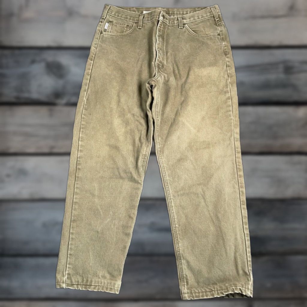 Carhartt VINTAGE Carhartt Jeans Men 36 x 29 Regular Brown Denim 5-Pocket Lined 90s Grunge Size US 36 / EU 52 - 1 Thumbnail