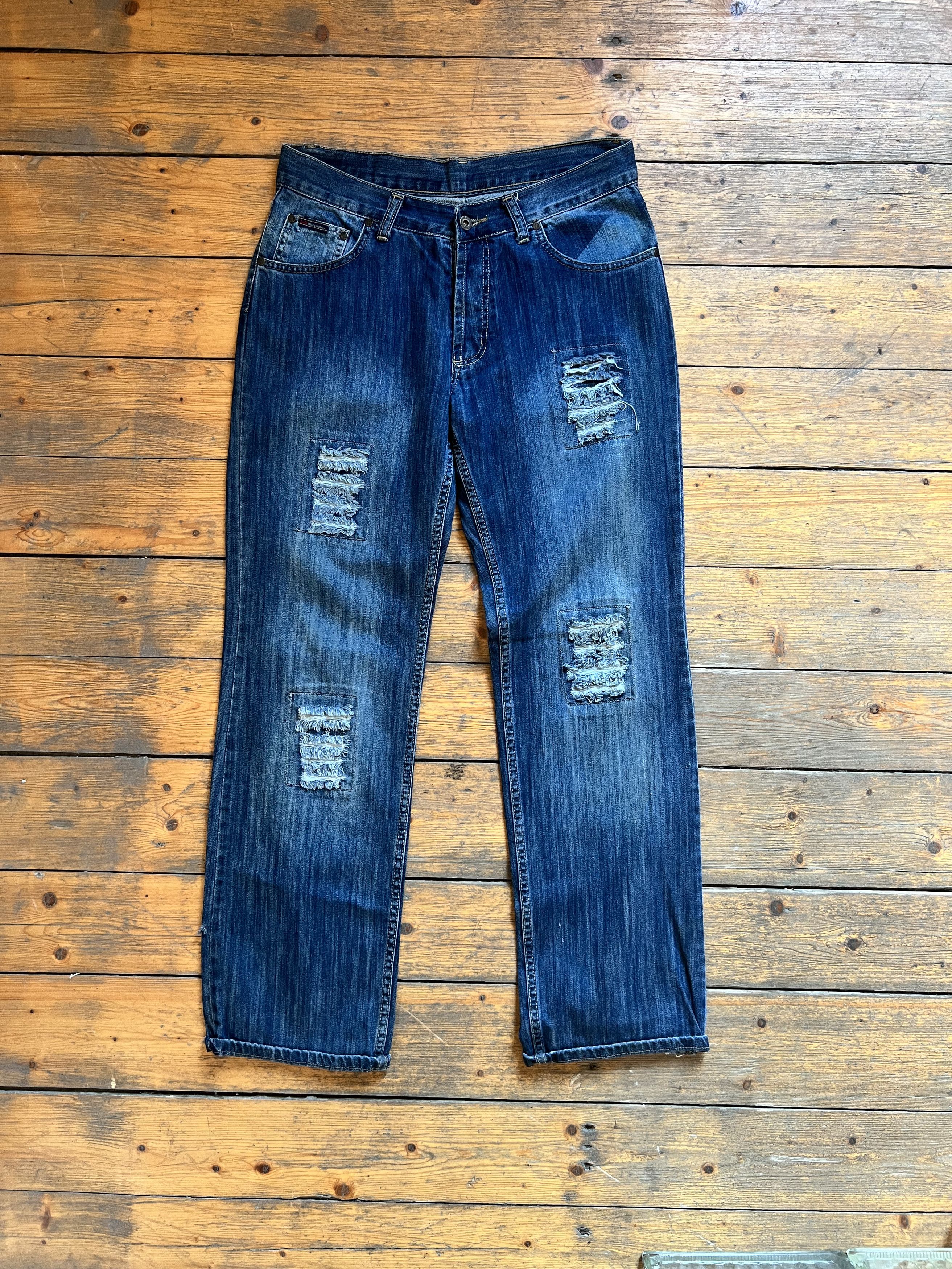 Denime DG Vintage Distressed Jeans Pants 1980s Size US 32 / EU 48 - 5 Thumbnail