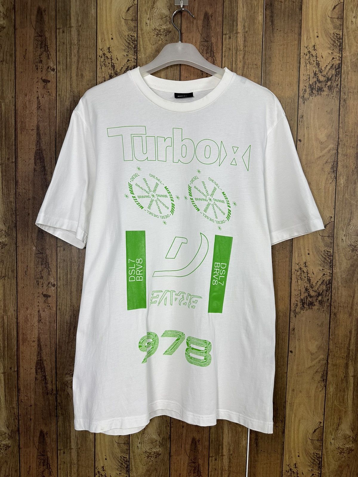 Diesel Diesel Turbo White Tshirt A400 Size US L / EU 52-54 / 3 - 1 Thumbnail