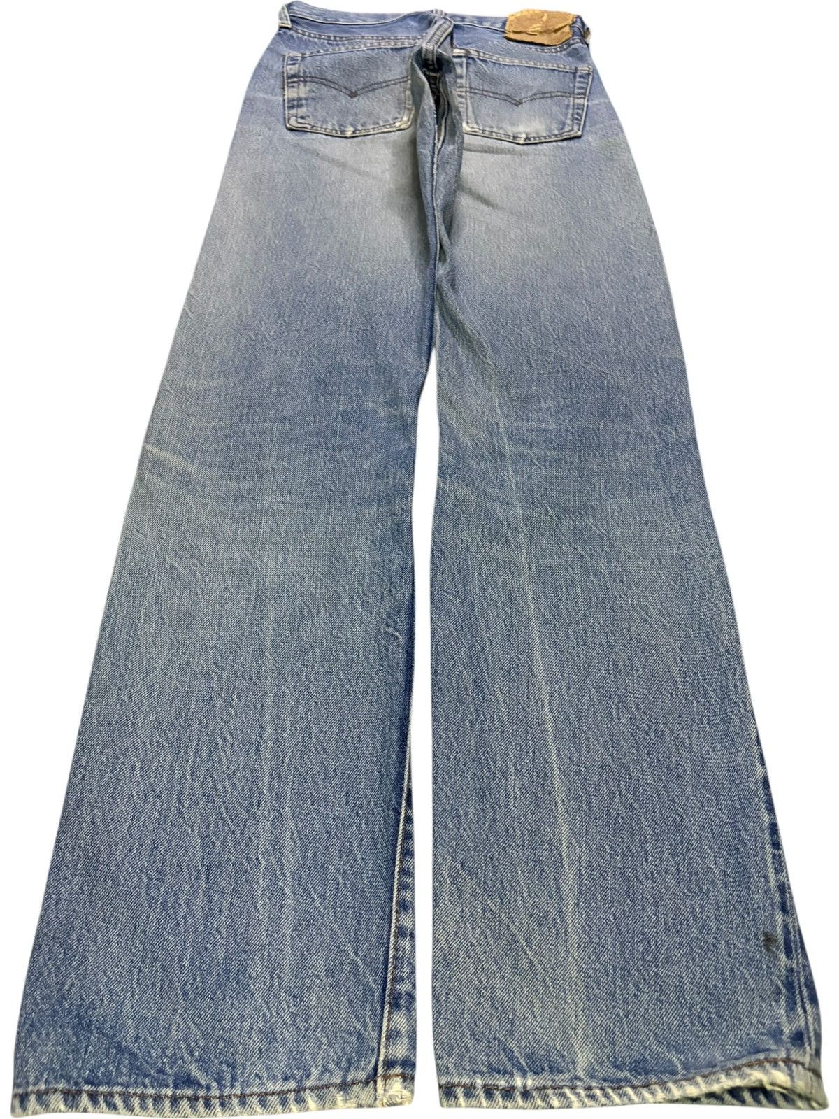 Levi's Vintage 80s Levis 501 Selvedge Distressed Jeans Button 524 Size US 26 / EU 42 - 3 Thumbnail