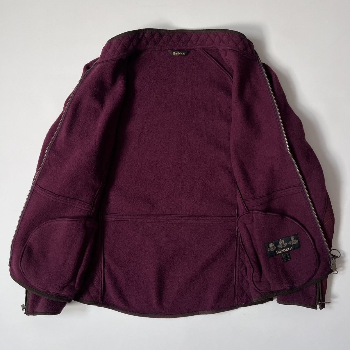 Barbour Barbour Triplebar Fleece Jacket Womens UK 14 US 10 Burgundy Size L / US 10 / IT 46 - 4 Thumbnail