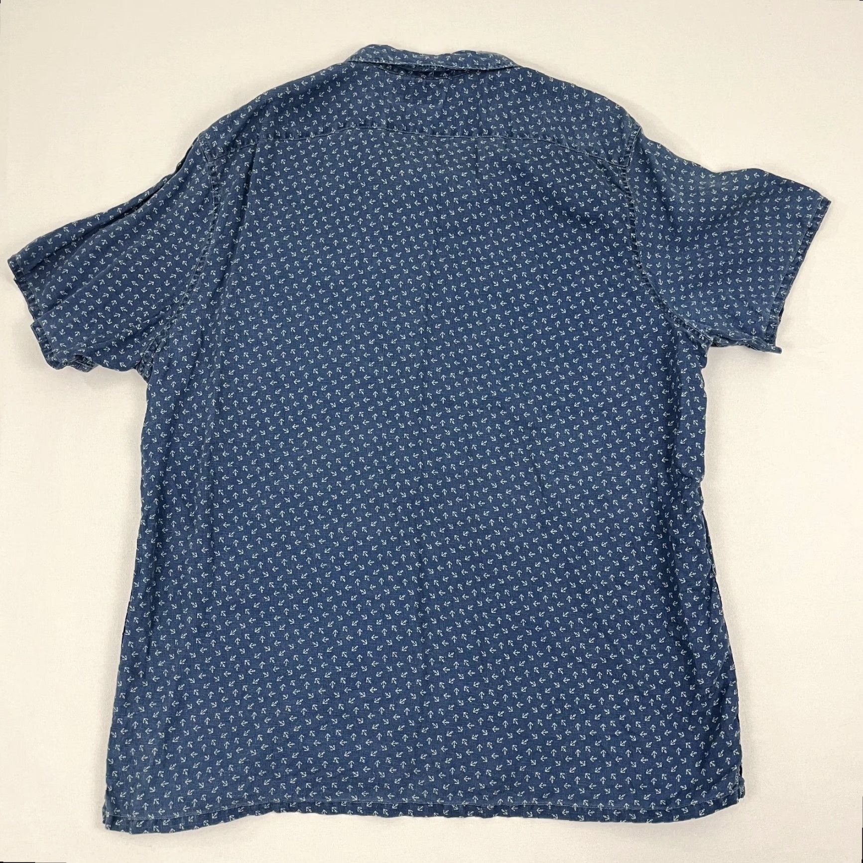 Nautica RRL Double RL Ralph Lauren Shirt Mens 2XL Blue Anchor Nautical Boat Linen Preppy Size US XXL / EU 58 / 5 - 7 Thumbnail